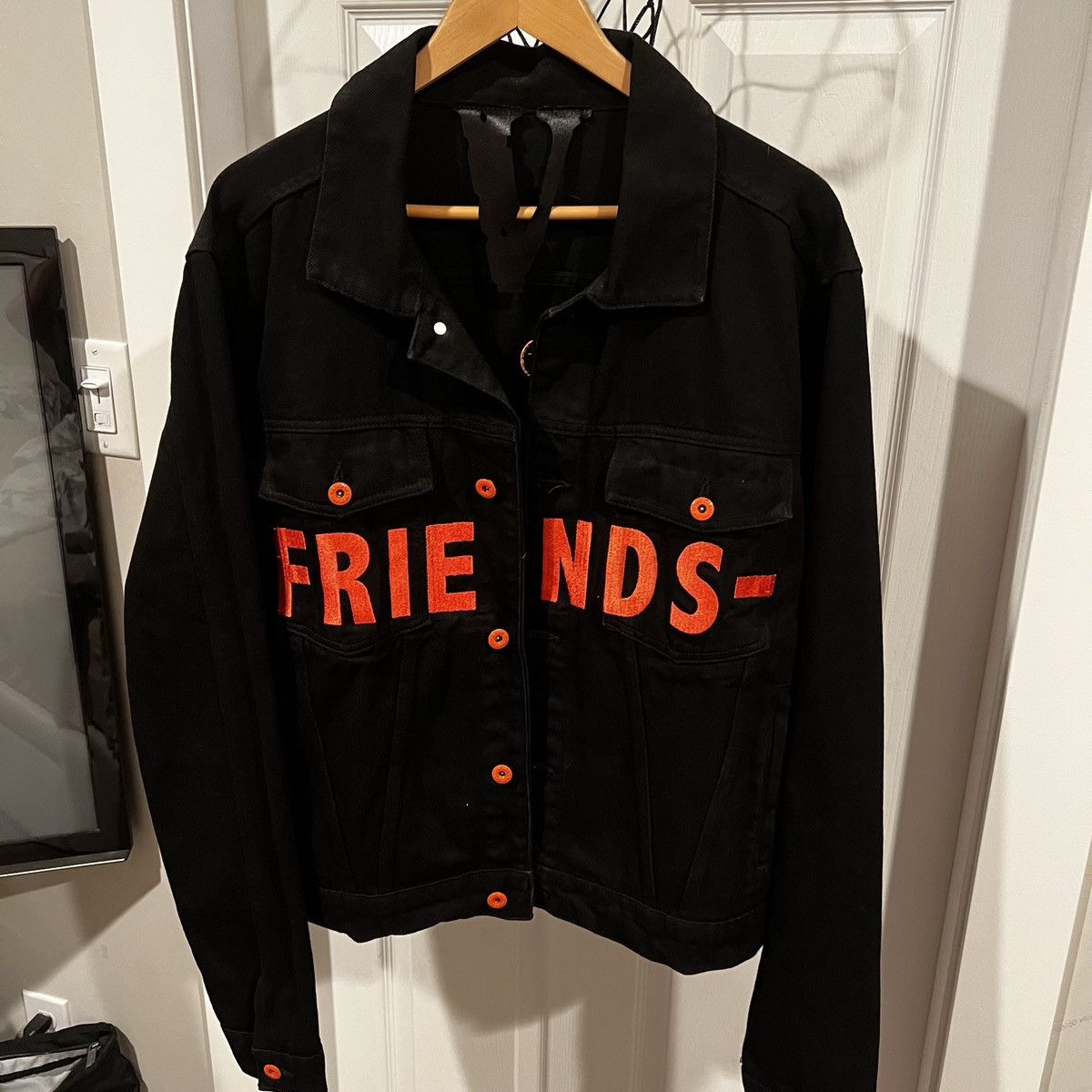 Vlone Vlone Friends Denim Jacket Size US XL / EU 56 / 4 - 12 Thumbnail