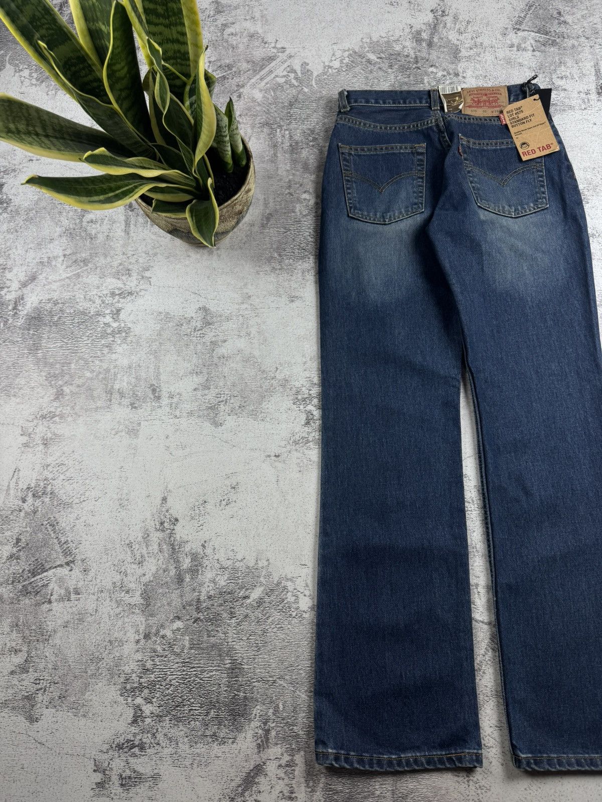 Levi's Levi’s 575 NEW W28 L32 Standard Fit Red Tab Blue Button Fly Denim Jeans Trousers Size 28" / US 6 / IT 42 - 3 Thumbnail