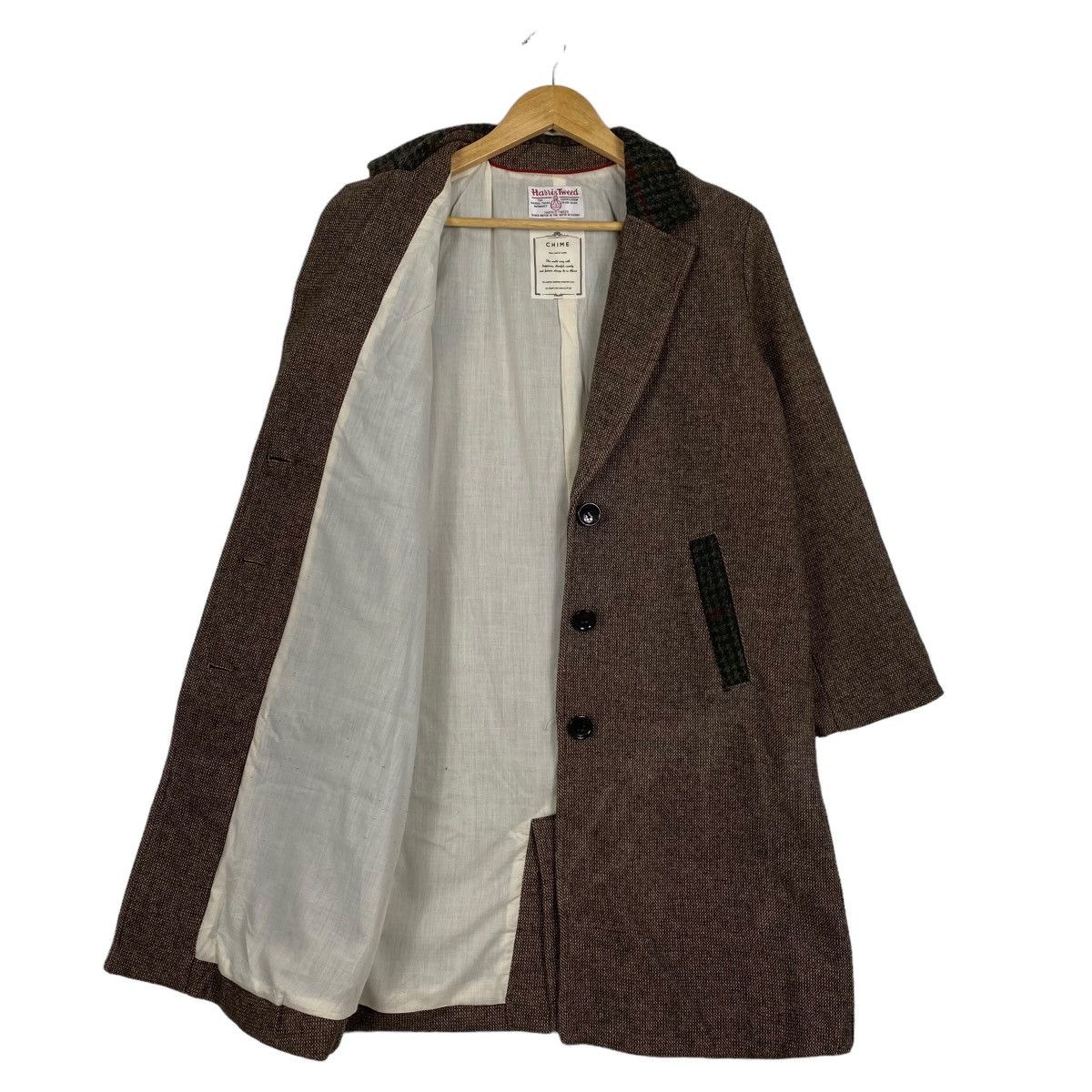 Japanese Brand Harris Tweed X Chime wool long coat Size S / US 4 / IT 40 - 8 Thumbnail