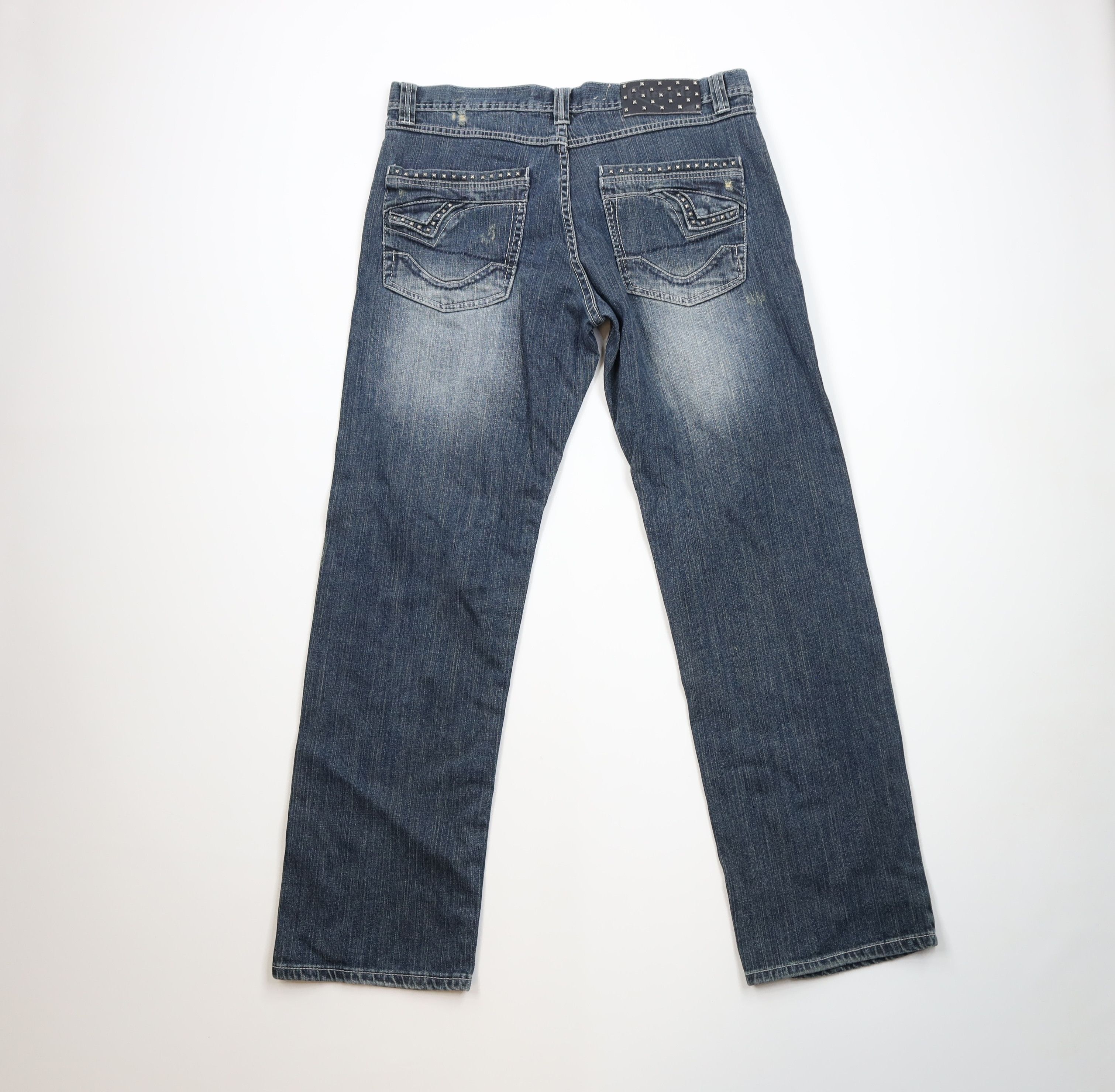 Pelle Pelle Vintage 90s Y2K Pelle Pelle Wide Leg Denim Jeans Blue Size US 36 / EU 52 - 10 Thumbnail