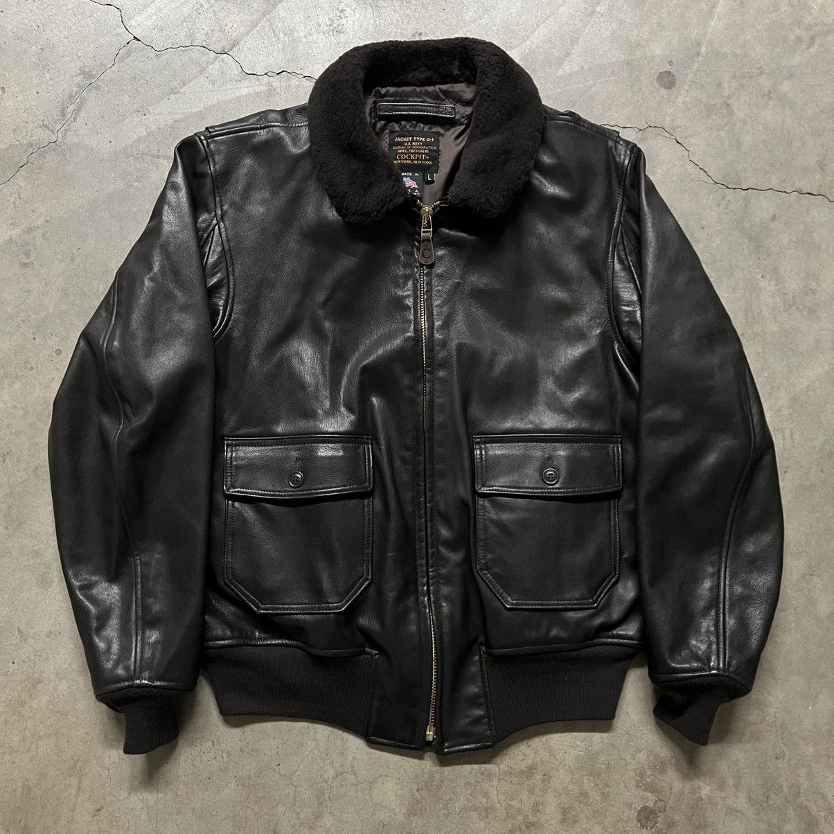Vintage Vintage U.S. Navy G-1 COCKPIT 🇺🇸 Leather Jacket Size US L / EU 52-54 / 3 - 3 Thumbnail