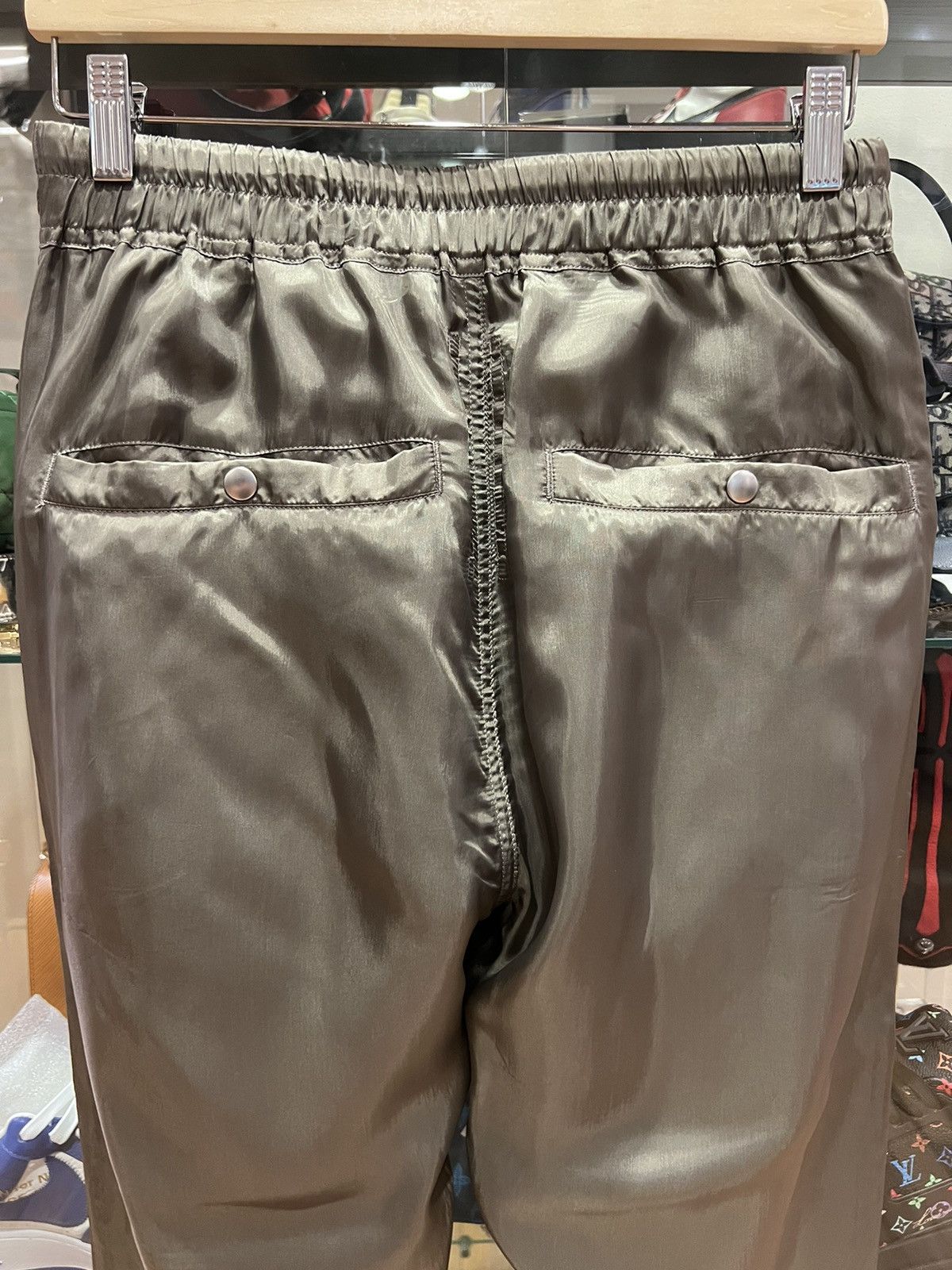 Rick Owens Rick Owens ss22 fogachine Cupro Jogger Pants Dust Size US 30 / EU 46 - 4 Thumbnail