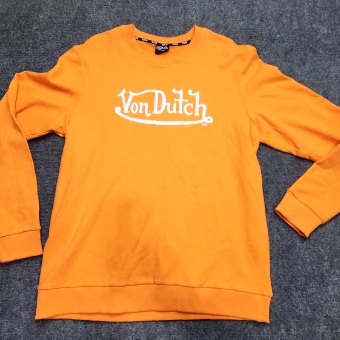 Von Dutch Von Dutch Shirt Men XL Orange Front & Back Print Crew Neck Long Sleeve T-Shirt Size US XL / EU 56 / 4 - 2 Thumbnail