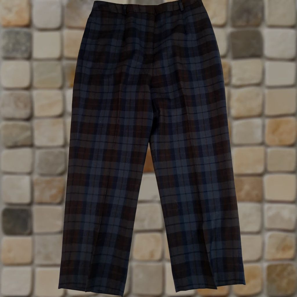 Pendleton VINTAGE Pendleton Wool Pants size 14 Blue Plaid Golf USA Woman Size 36" / US 14 / IT 50 - 1 Thumbnail
