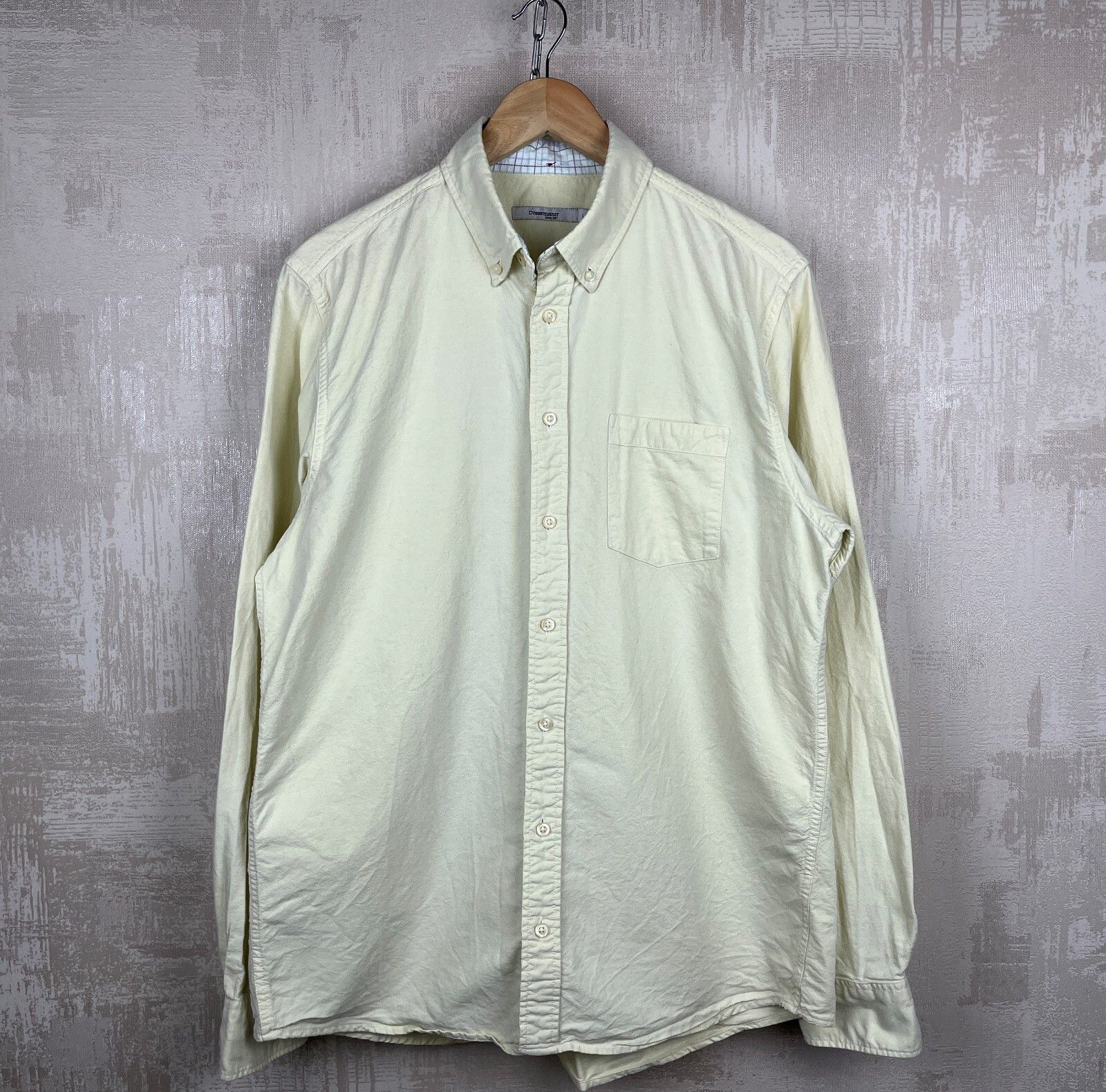 Other Dressmann Button Down Pocket Long Sleeve Shirt Light Yellow Size US L / EU 52-54 / 3 - 3 Thumbnail