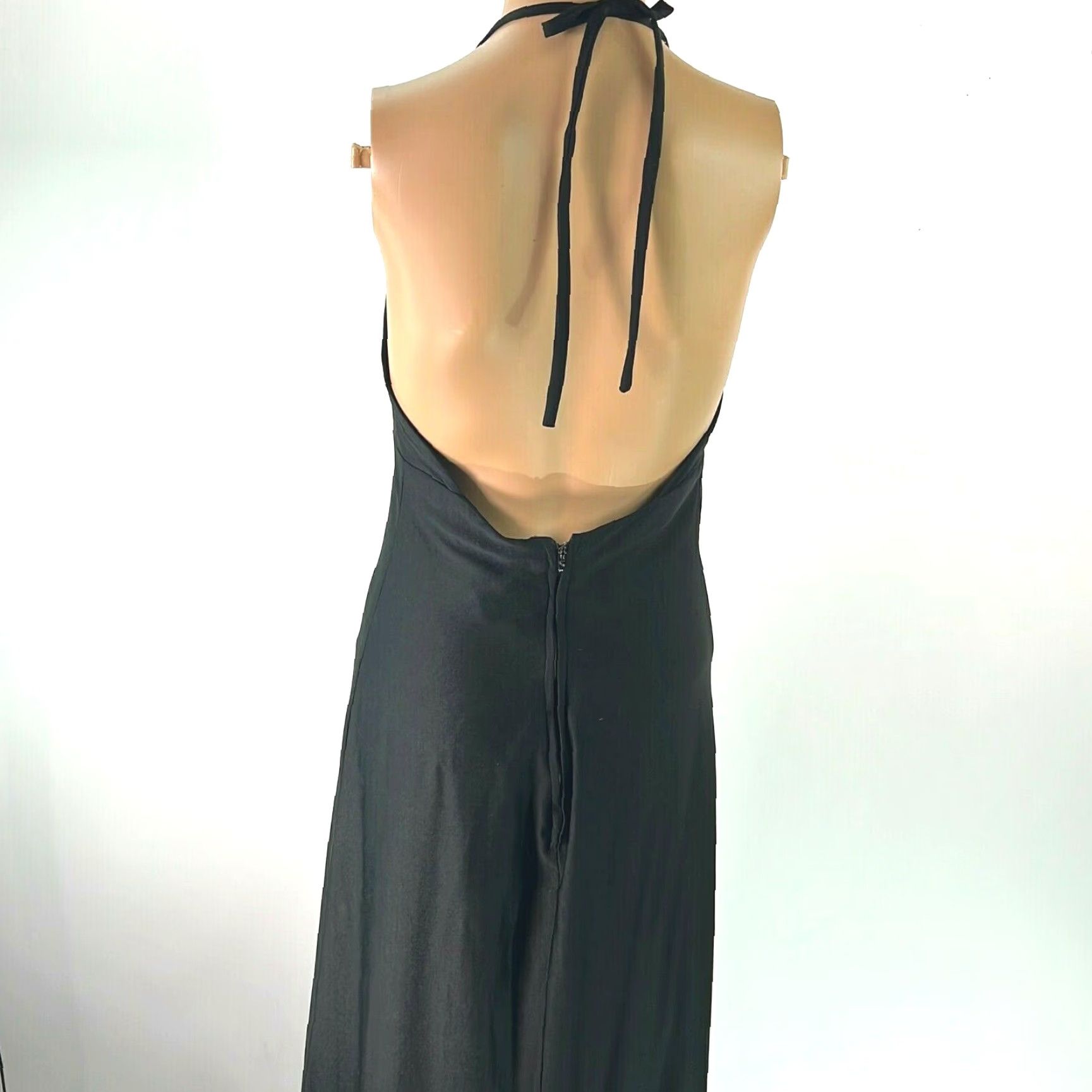 Vintage VINTAGE JC Penney Fashions Women Maxi Dress Halter Neck Sleeveless Black 11 Dress Size L / US 10 / IT 46 - 5 Thumbnail