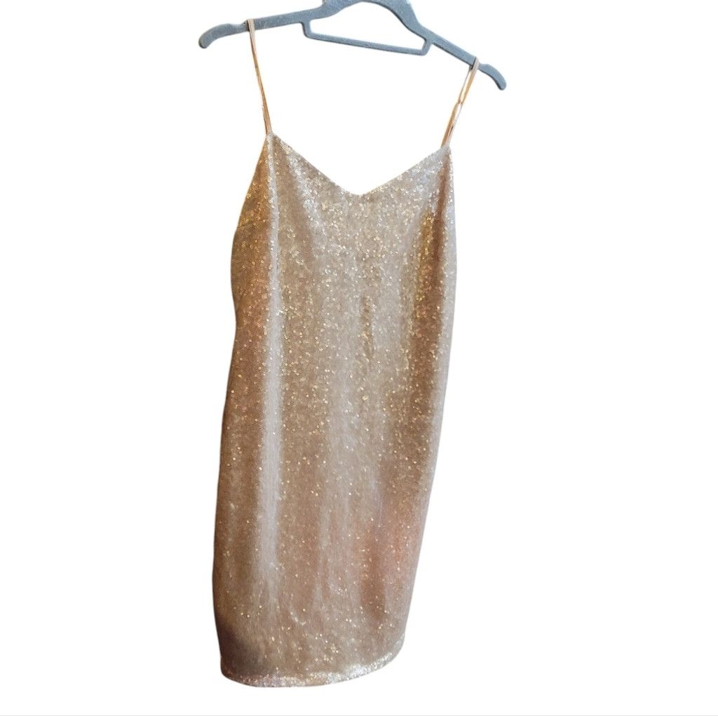 Other NWT Tracy Reese Gold Sequin Dress Size L / US 10 / IT 46 - 4 Thumbnail