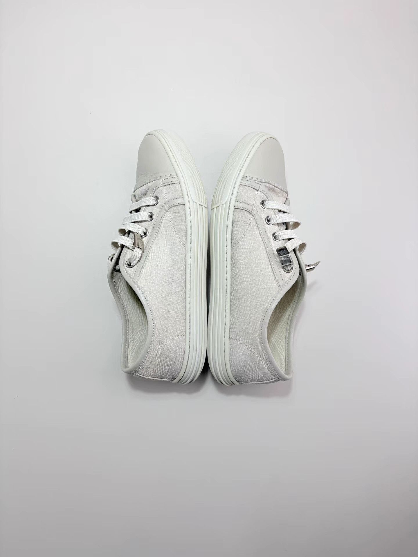 Gucci GUCCI Dark Monogram Off-White Low-Top Sneakers K1 Size US 6.5 / IT 36.5 - 5 Thumbnail
