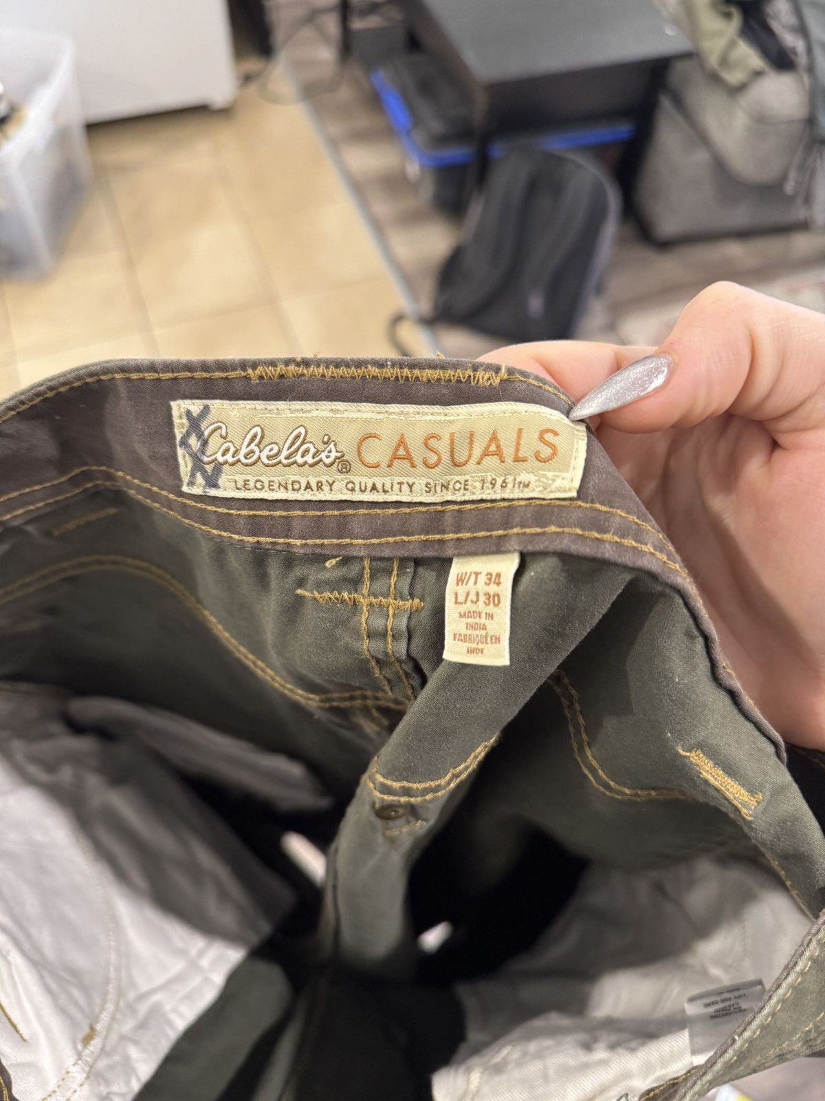 Cabelas Cabelas Green Double Knee Cargo Streetwear Pants Vintage Size US 34 / EU 50 - 8 Thumbnail