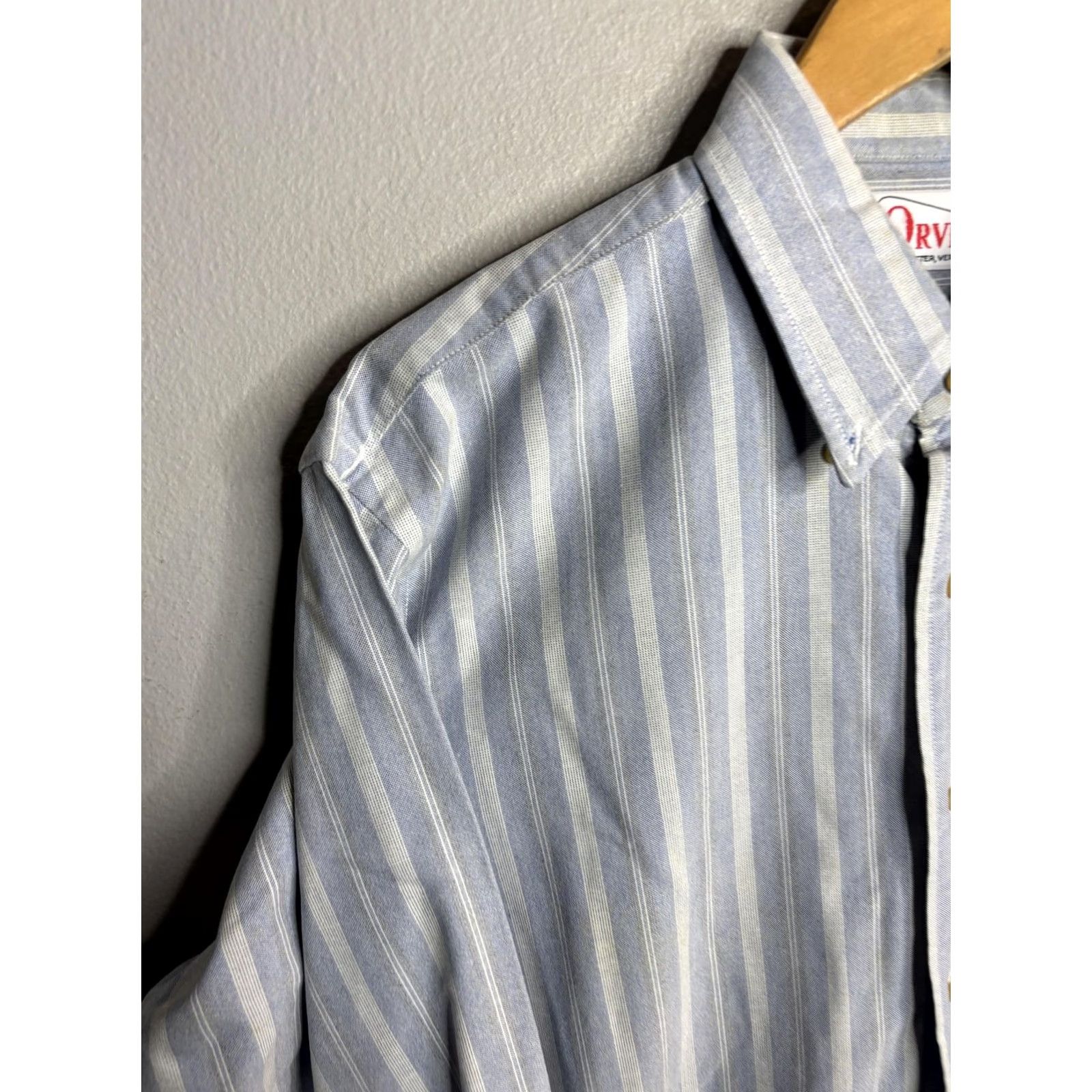Orvis Orvis Shirt Mens Large Blue White Vertical Stripe Button-Down Cotton Classic Size US L / EU 52-54 / 3 - 2 Thumbnail