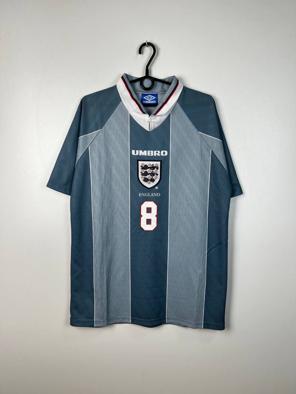Maillot Vintage Angleterre Umbro – Gascoigne – Taille 12 Ans (Garçon) – Blanc – Occasion