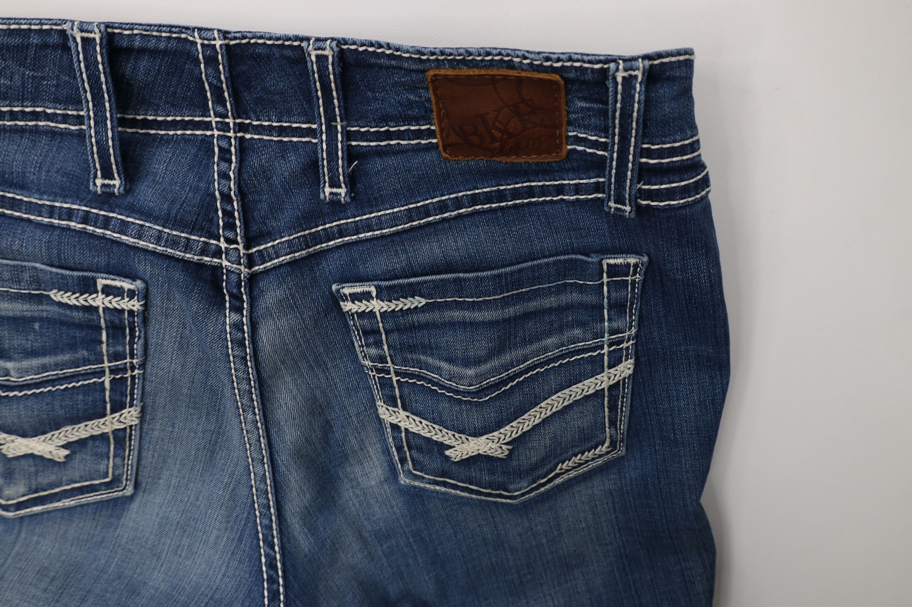 Vintage Buckle BKE Thick Stitch Wendi Flared Bootcut Jeans Blue Size 29" - 14 Thumbnail