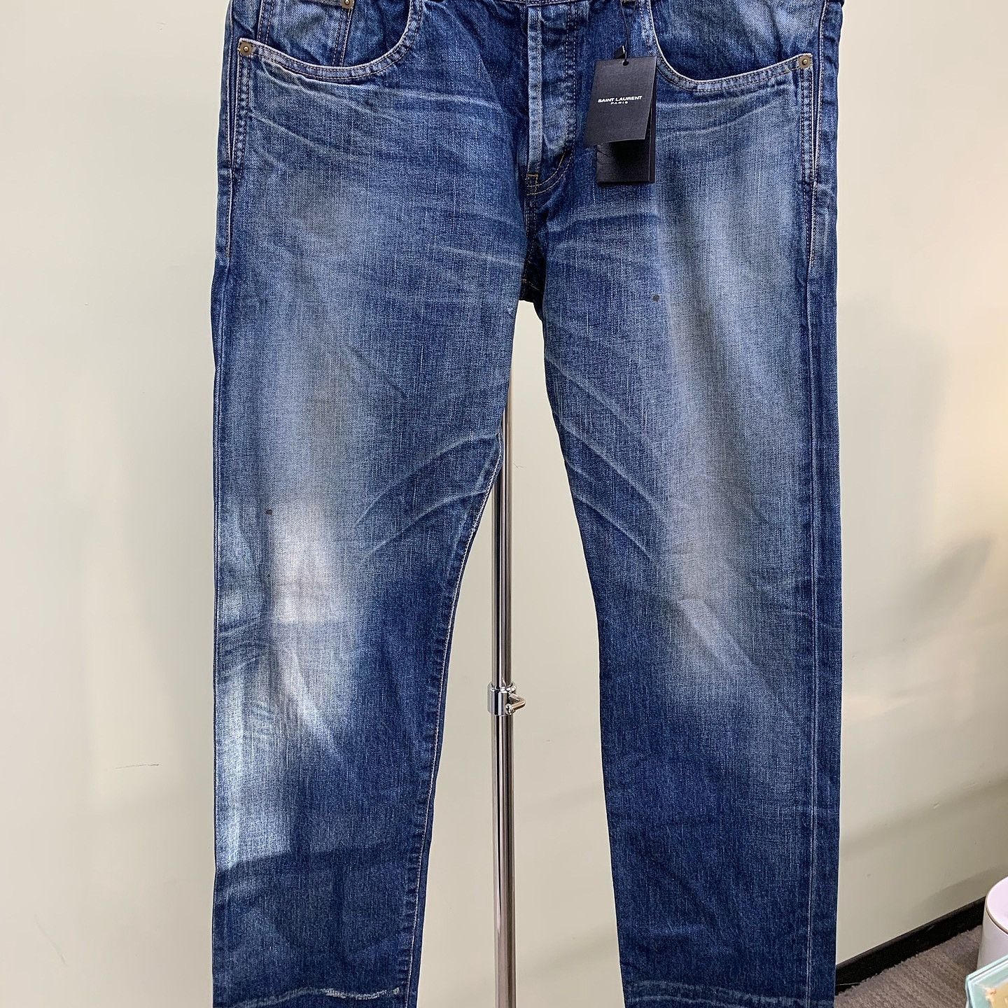 Saint Laurent Paris Saint Laurent Blue Denim Jeans Size 38 Size US 38 / EU 54 - 1 Thumbnail