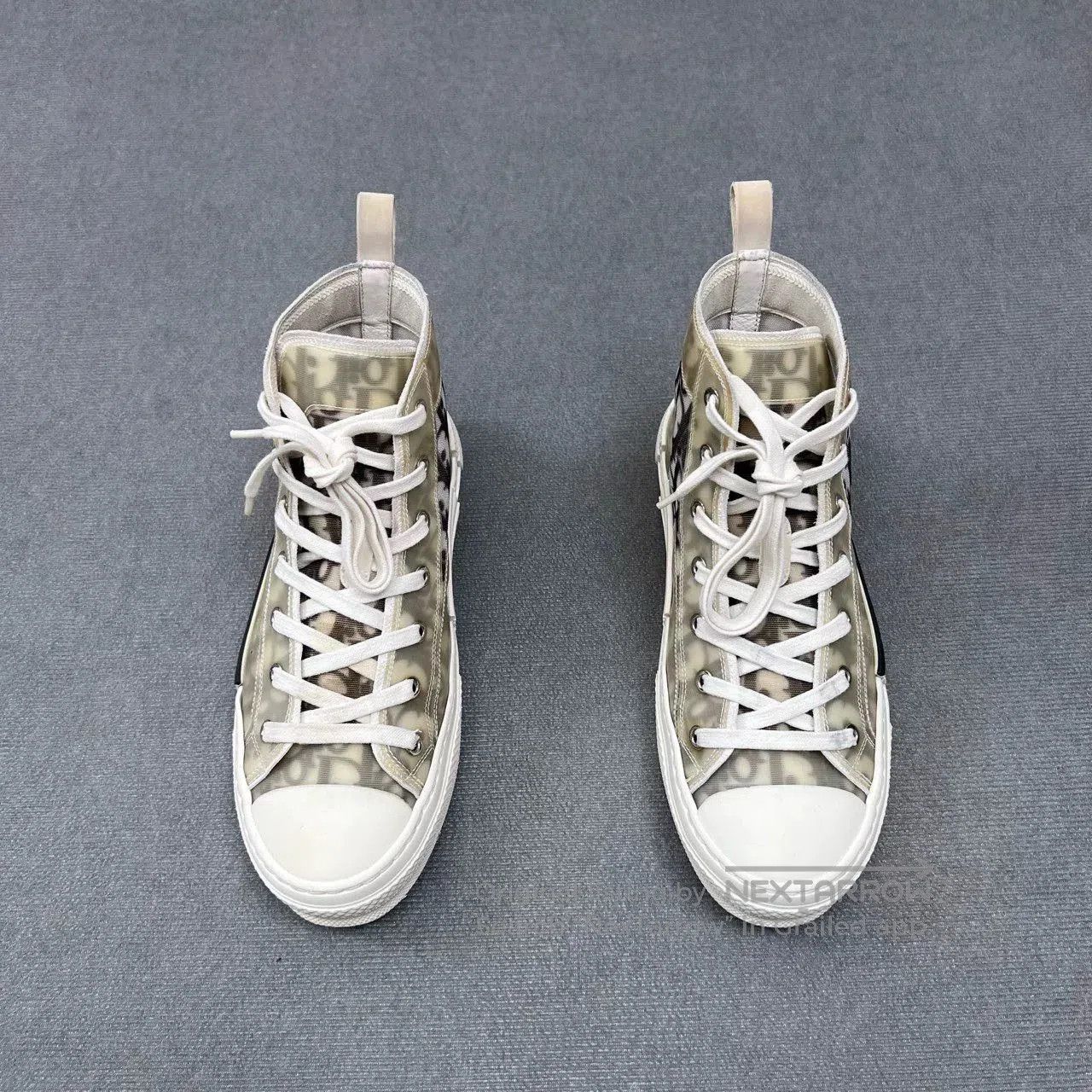 Dior Dior B23 Oblique Logo High-Top Sneakers. Size US 6 / EU 39 - 3 Thumbnail