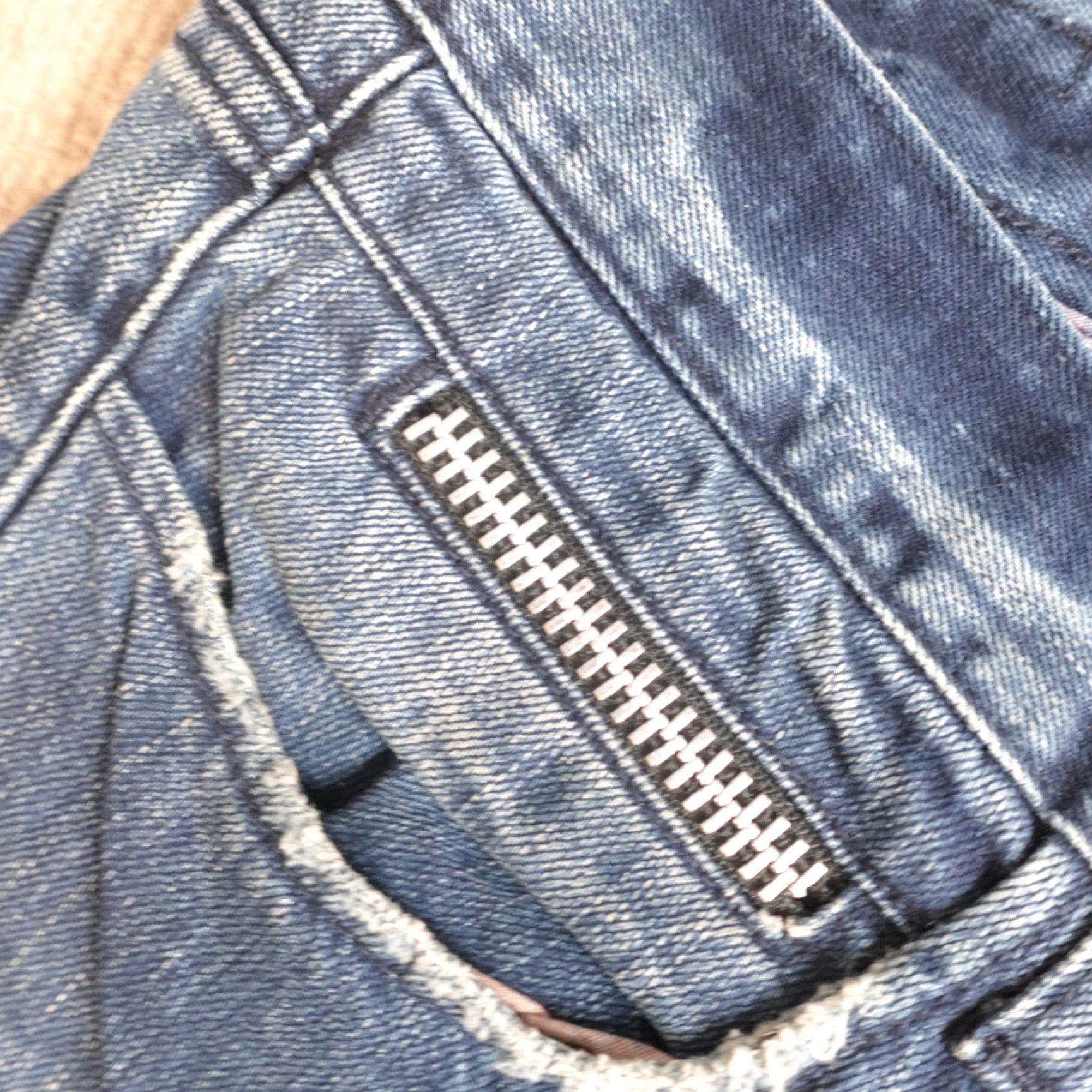 Vintage Rockstar Jeans 38 x 32 Blue Sushi Straight Button Fly USA Made Men Jeans Size US 38 / EU 54 - 7 Thumbnail