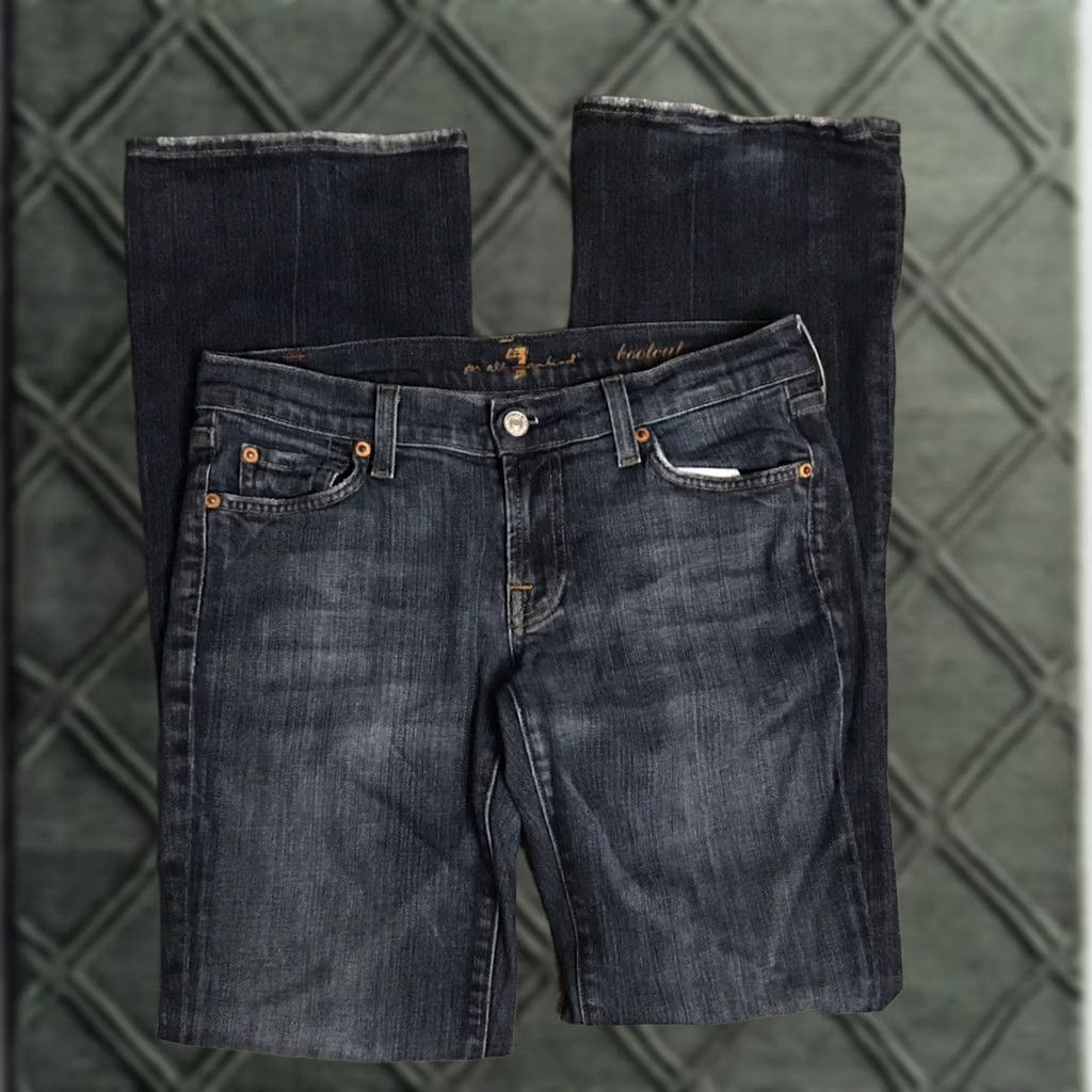 7 For All Mankind 7 for all Mankind Jeans Bootcut 28 Women's Blue Denim USA Made 30in Waist 32in Inseam Stretch Regular Size 28" / US 6 / IT 42 - 1 Thumbnail