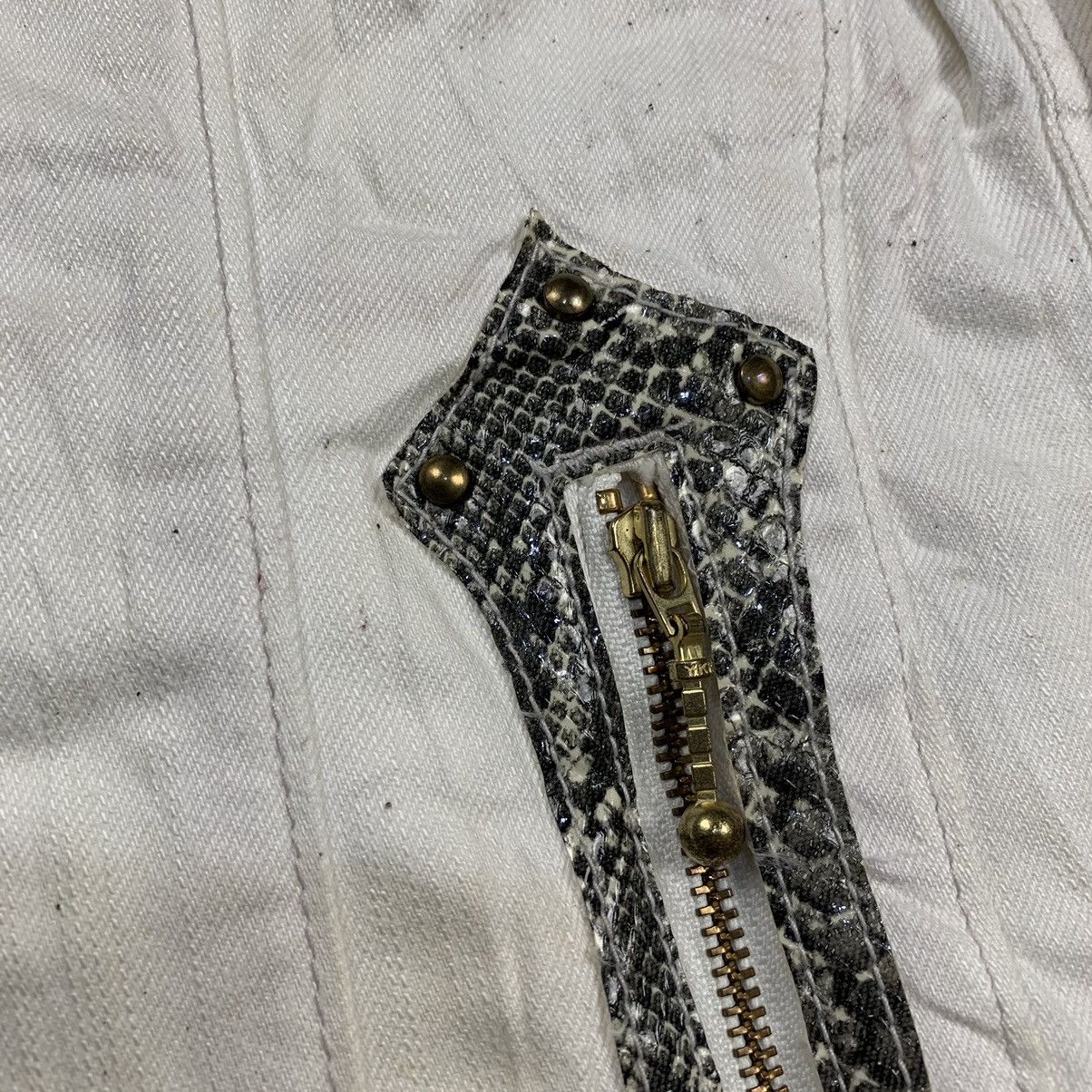 HIDEAWAYS Hideaway nicole mix synthetic leather python pattern jacket Size US M / EU 48-50 / 2 - 7 Thumbnail