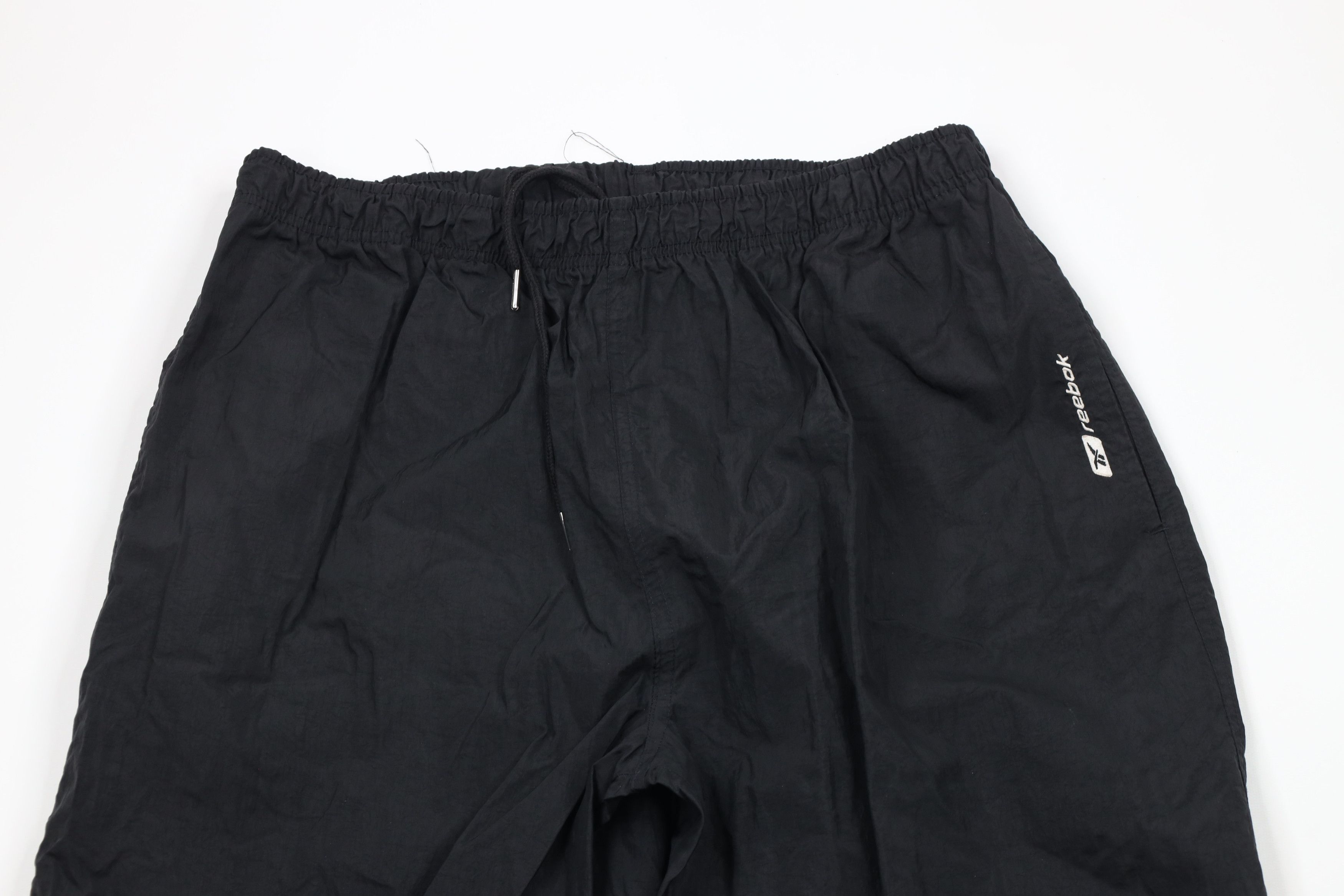 Reebok × Vintage Vintage 90s Reebok Nylon Windbreaker Joggers Pants Black Size US 36 / EU 52 - 2 Thumbnail
