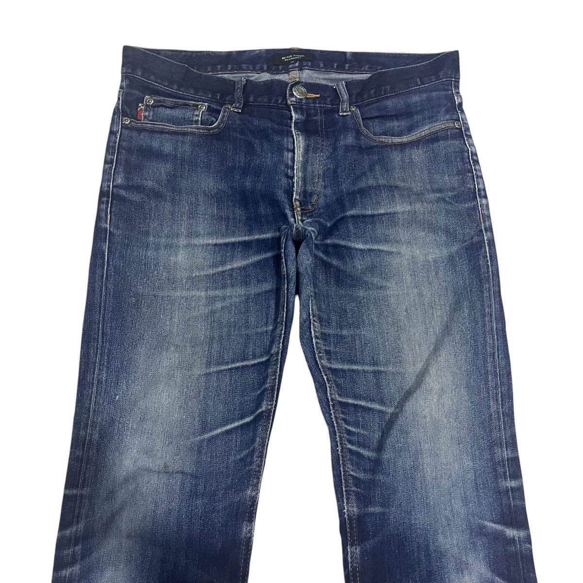 If Six Was Nine × Japanese Brand × Le Grande Bleu (L.G.B.) VINTAGE BURBERRY WASHED BLUE HONEYCOMB DENIM PANTS Size US 35 - 2 Thumbnail
