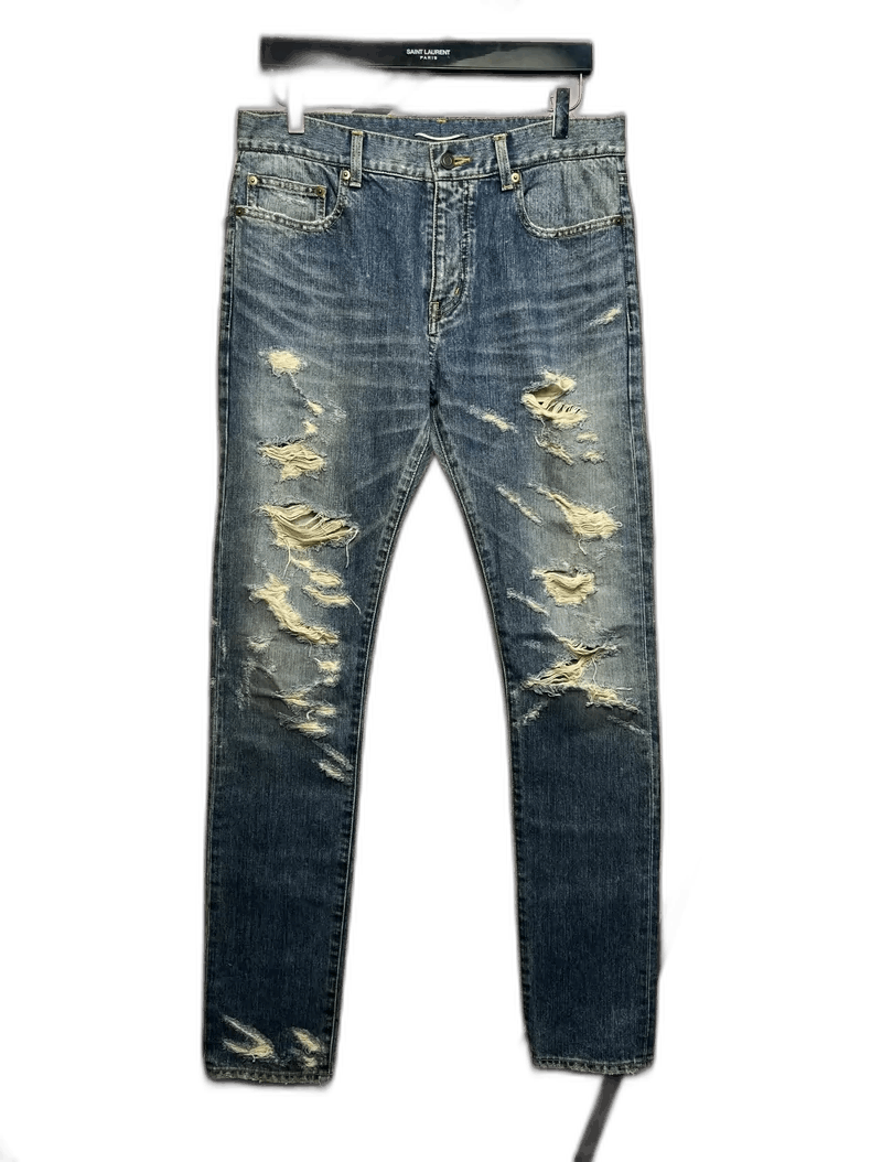 Other Saint Laurent Distressed Blue Denim Jeans-2507 Size US 32 / EU 48 - 7 Thumbnail