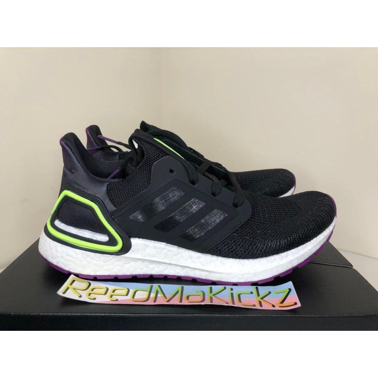 Adidas Adidas Ultraboost 20 Black Purple Kids 5Y Size US 5 / EU 37 - 4 Thumbnail