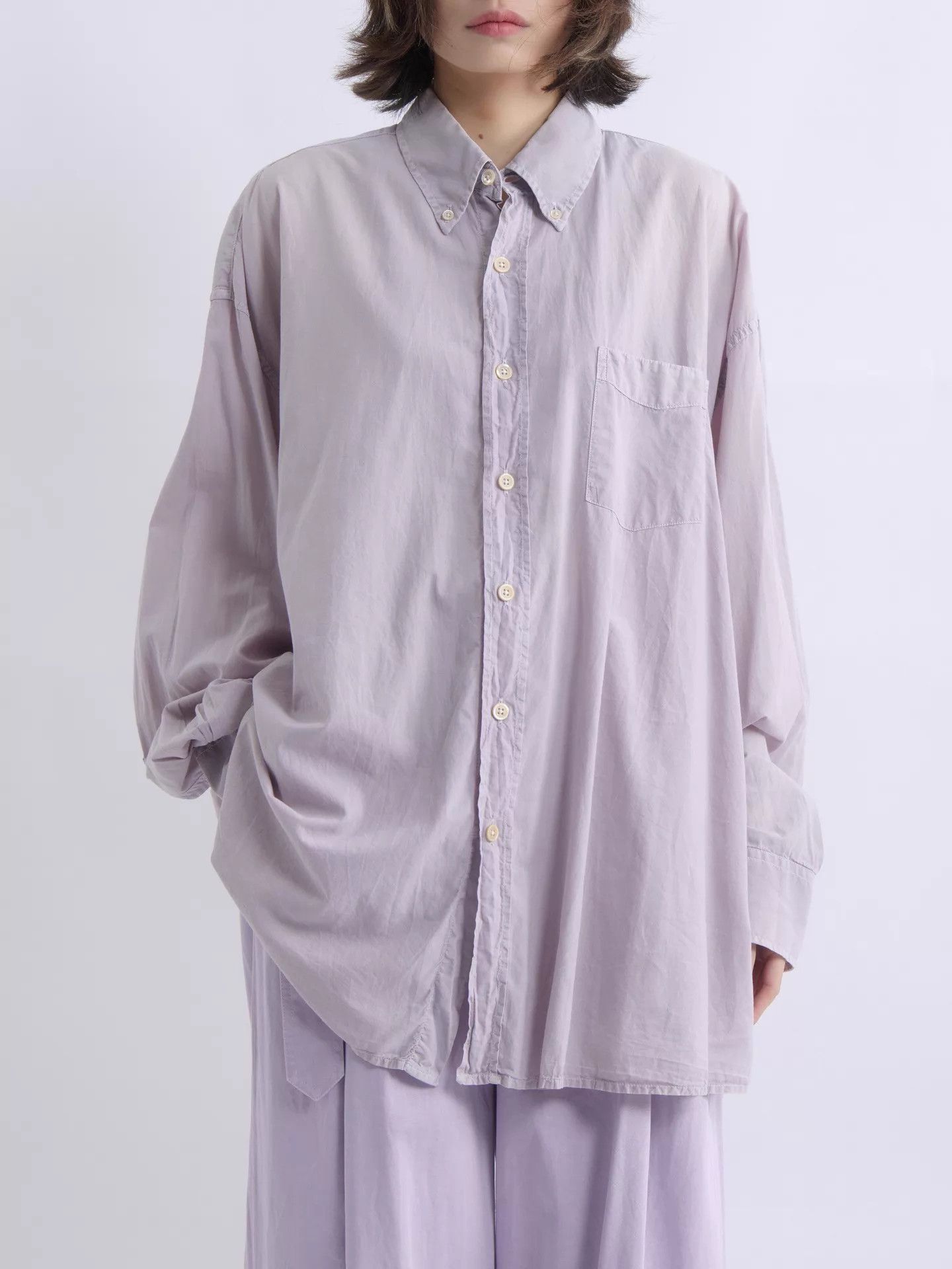 Our Legacy OUR LEGACY Cool Pale Purple Vintage Wash Oversized Shirt Size US M / EU 48-50 / 2 - 1 Thumbnail