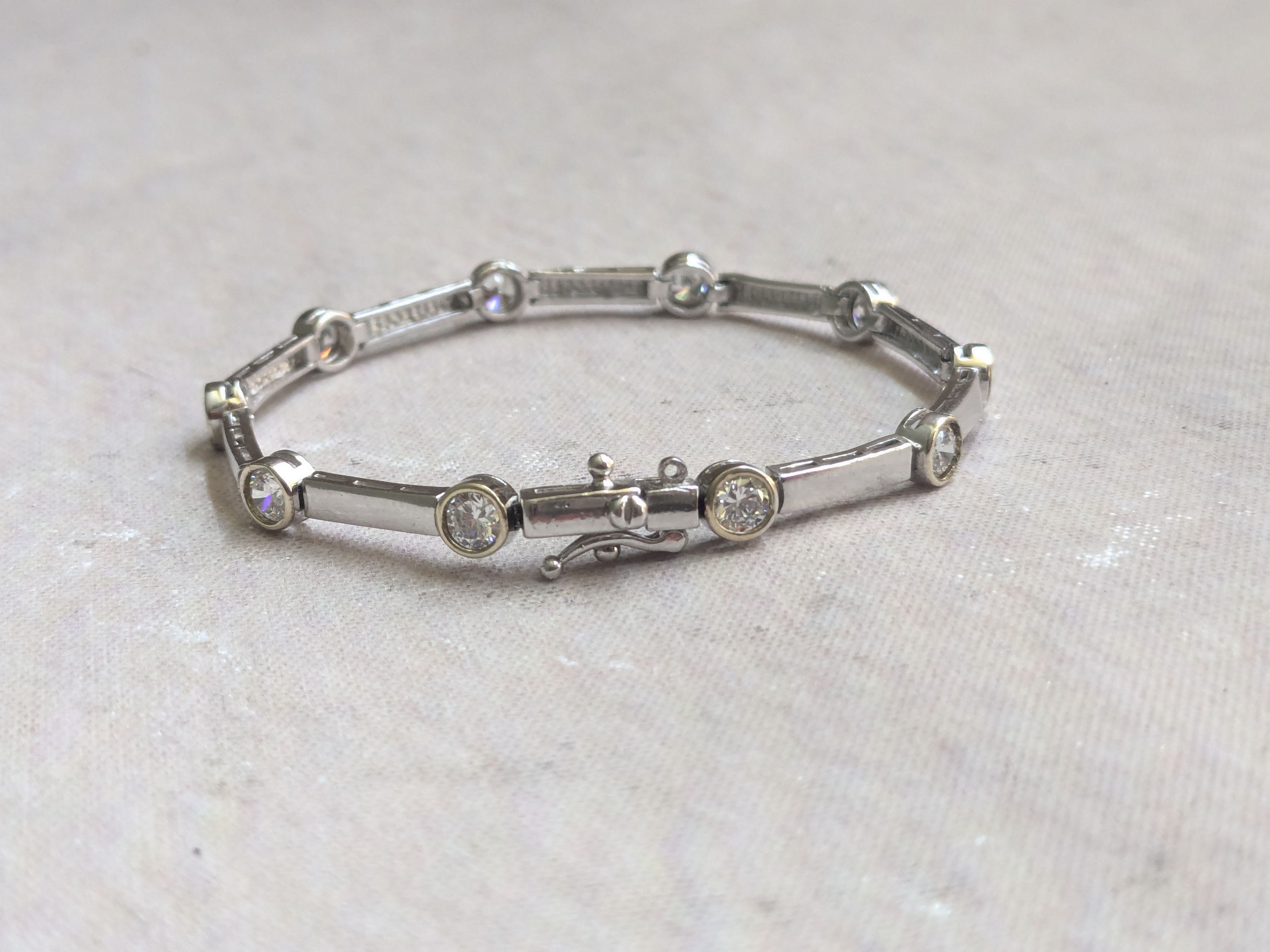 Sterling Silver Sterling Silver Tennis Bracelet 6.75" Clear CZ Size ONE SIZE - 5 Thumbnail