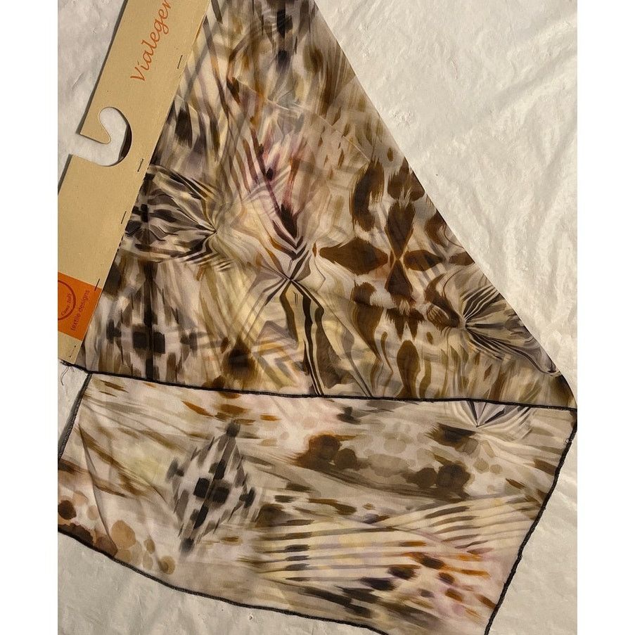 Other One of a Kind Silk Scarf Manufacture Sample - Brown - Italy Size ONE SIZE - 5 Thumbnail