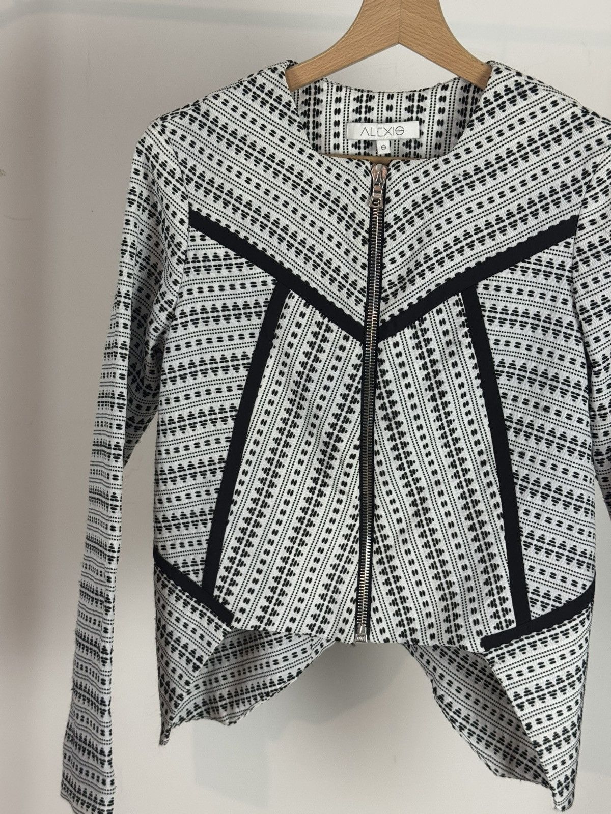 ALEXIS ALEXIS Geometric Zip-Front Jacket Tribal/Aztec Print Size S / US 4 / IT 40 - 3 Thumbnail