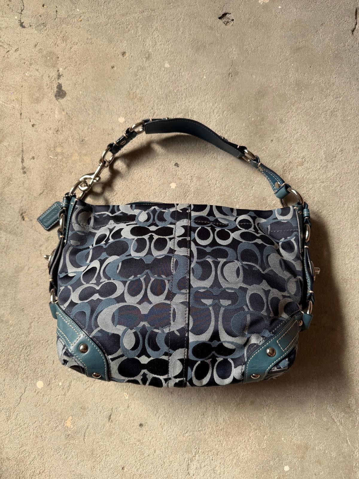 Coach Coach Signature Carly Hobo Shoulder Bag Blue Size ONE SIZE - 1 Thumbnail