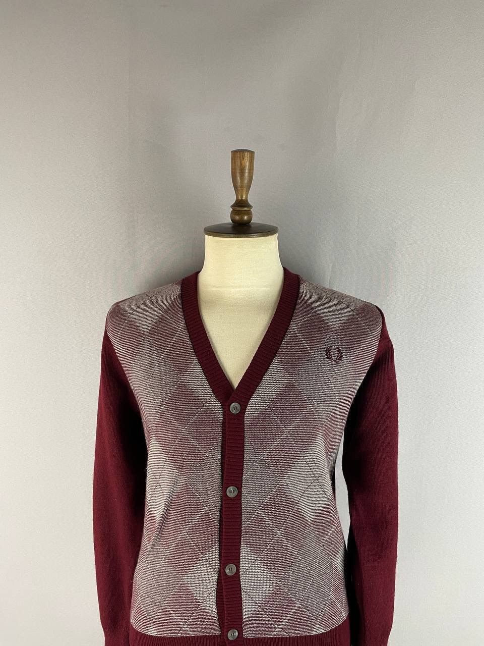 Comme des Garcons SHIRT × Fred Perry Comme des Garcons SHIRT x Fred Perry Red Sweater Cardigan Size US L / EU 52-54 / 3 - 2 Thumbnail