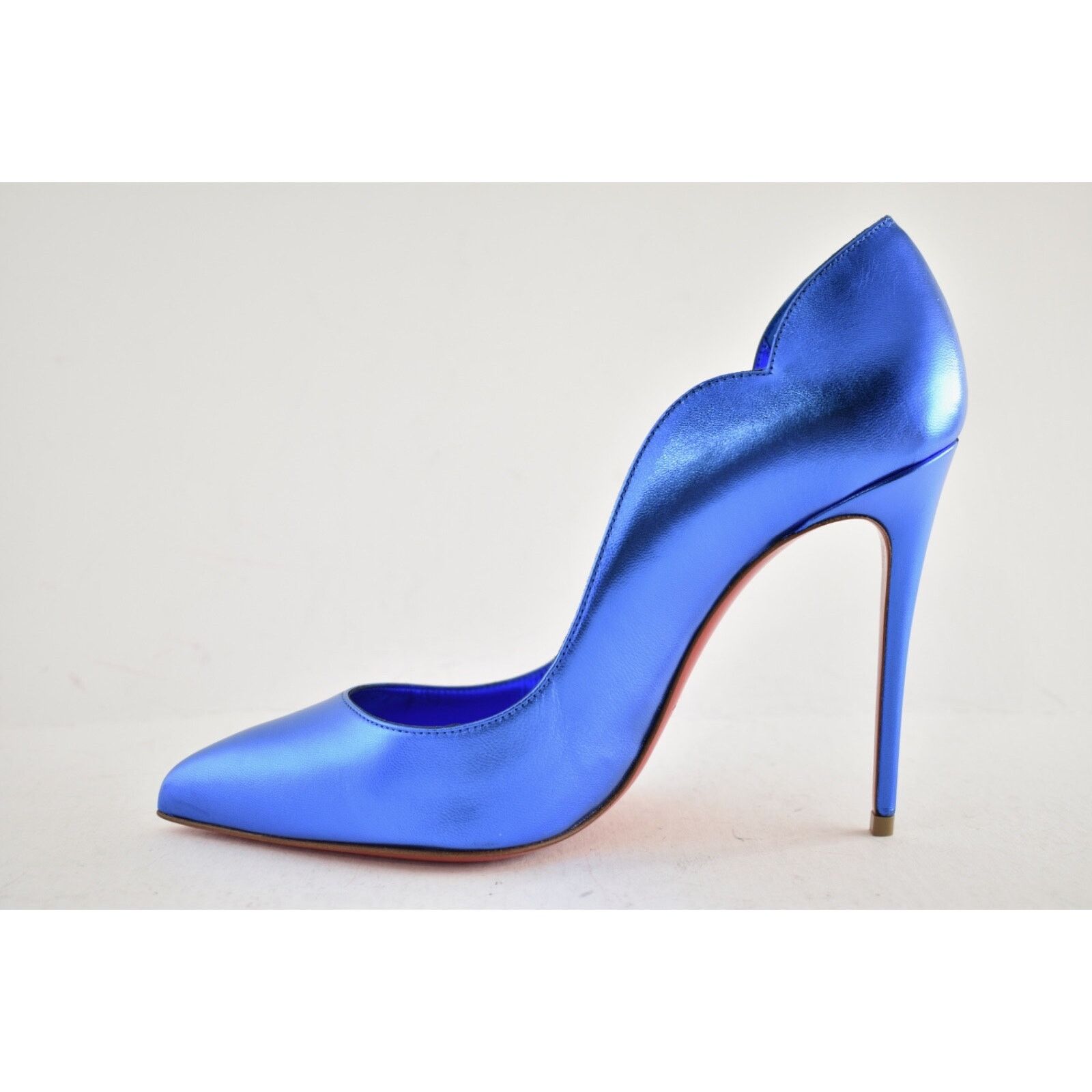 Christian Louboutin Christian Louboutin Hot Chick 100 Alize Blue Leather Pointed Size US 7 / IT 37 - 9 Thumbnail