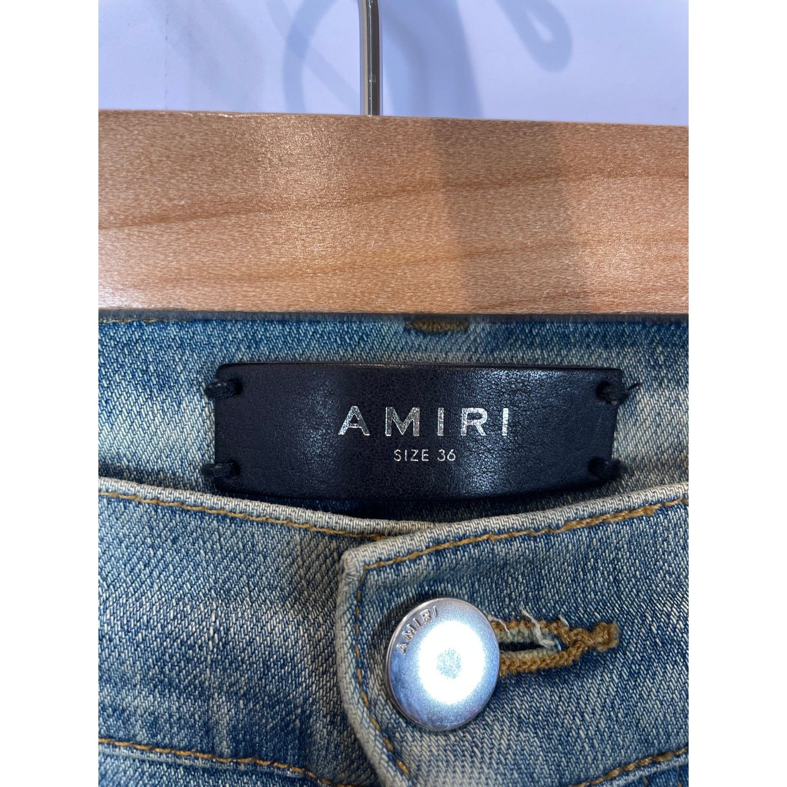 Amiri Amiri Jeans Light Wash Art Patchwork Used 36 Size US 36 / EU 52 - 3 Thumbnail