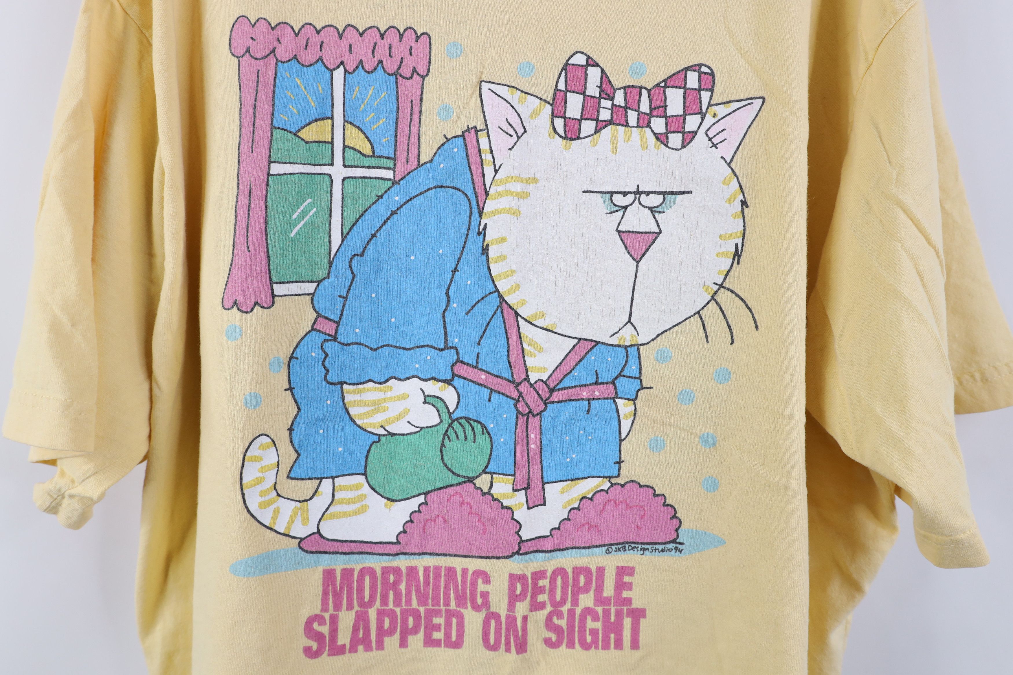 Vintage Vintage 90s Morning People On Sight Cat Night T-Shirt Size XL / US 12-14 / IT 48-50 - 4 Thumbnail