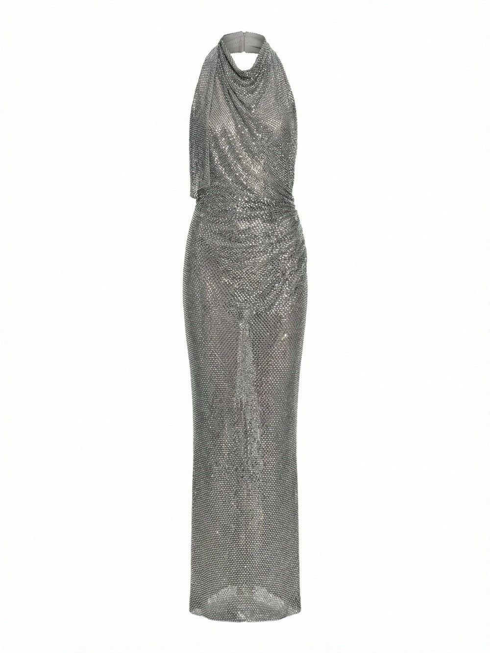 Self-Portrait Rhinestone Drape Maxi Dress Size S / US 4 / IT 40 - 1 Thumbnail