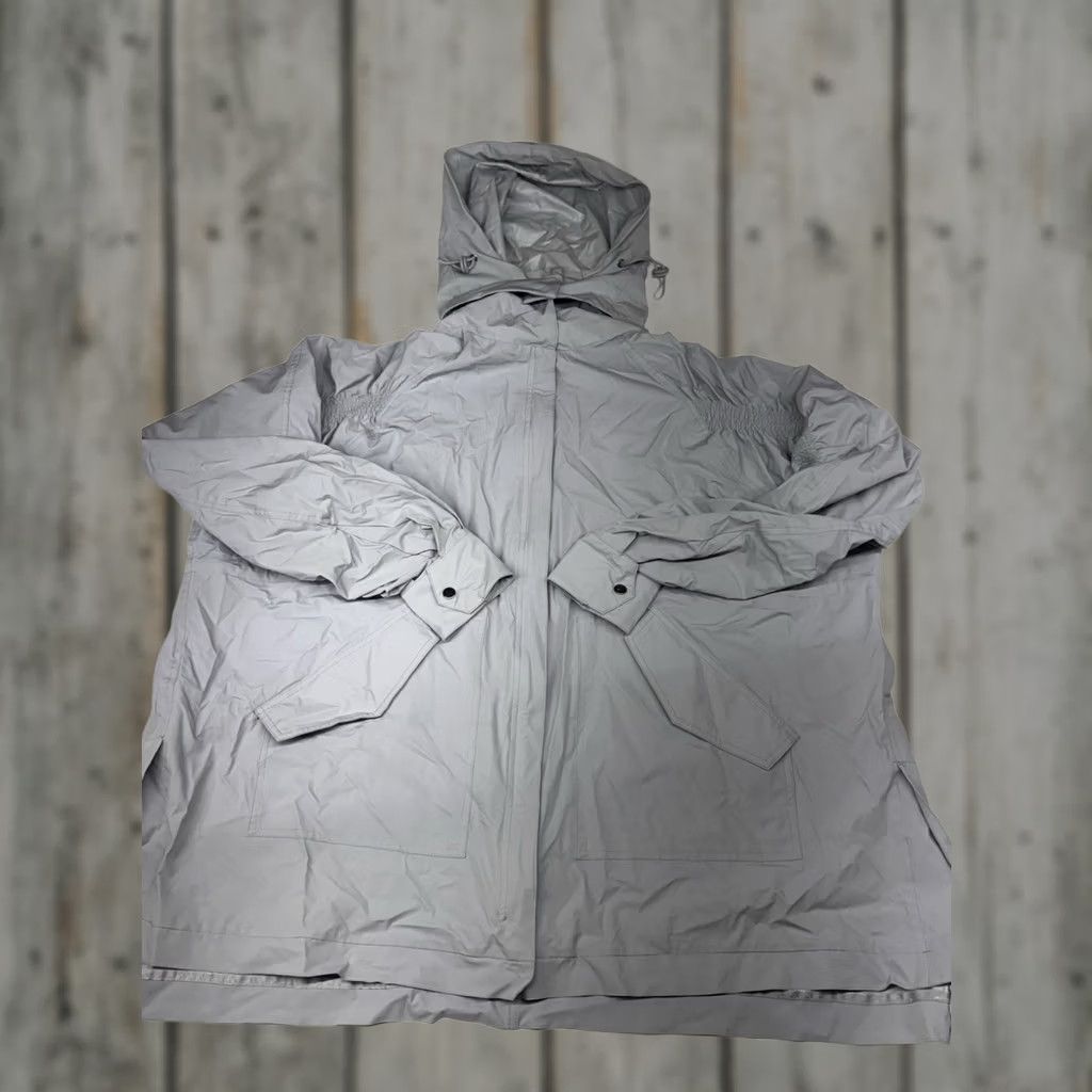 Fabletics Fabletics Oversized Rain Jacket Wind Resistant Gray Mid-Length Removable Hood Size M / US 6-8 / IT 42-44 - 1 Thumbnail