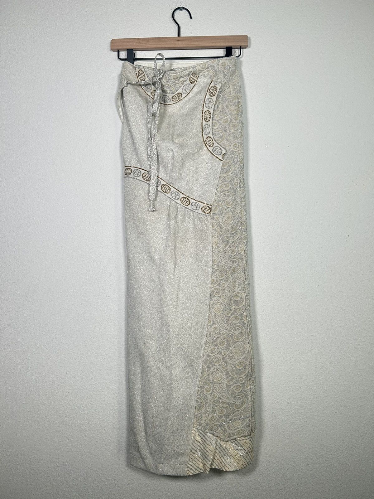 Maison Margiela AW04 Artisanal Patchwork Metal Wrap Skirt Size 34" / US 12 / IT 48 - 2 Thumbnail