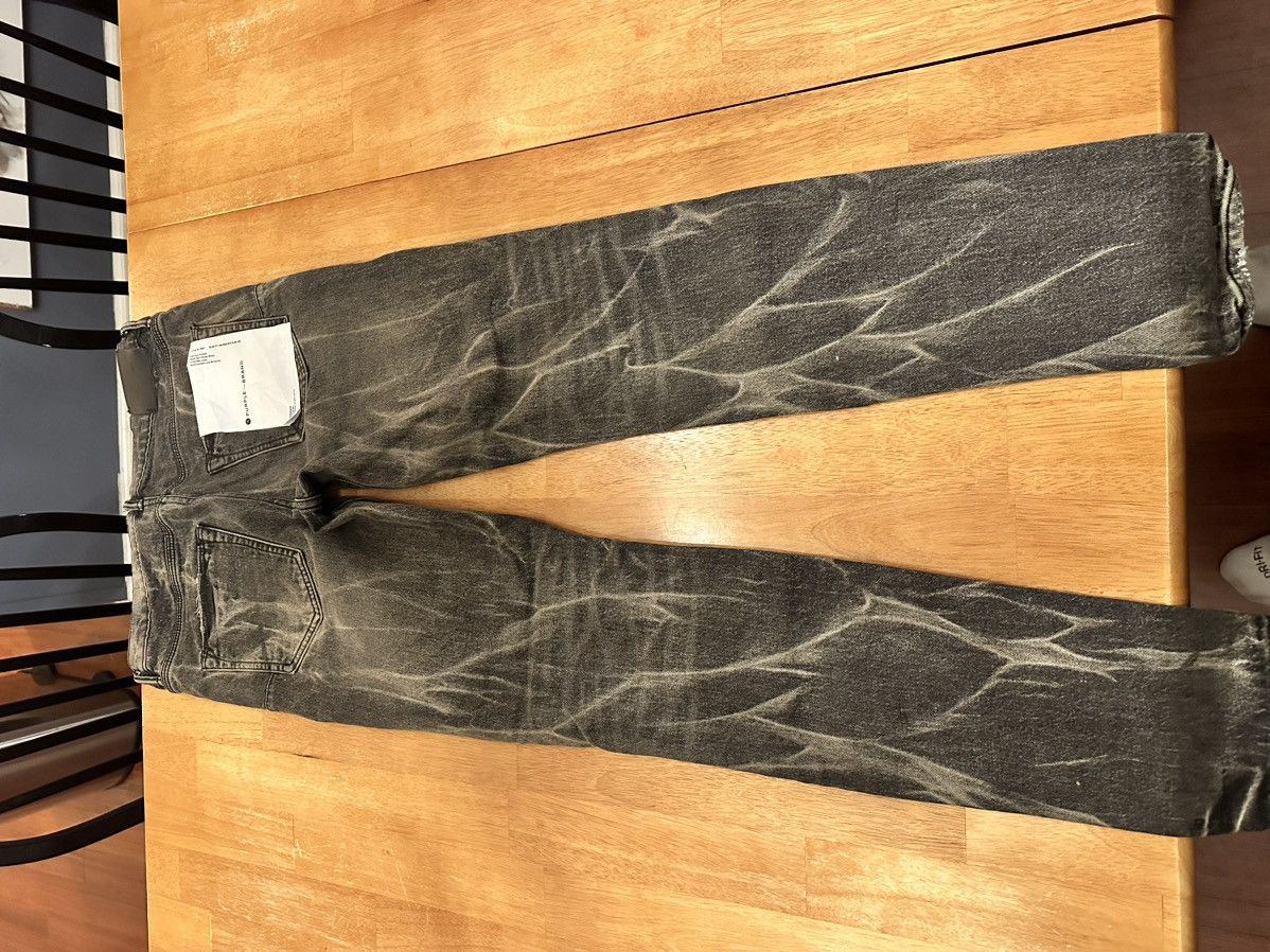 Purple Brand Purple Brand P001 Washed Black Tie Acid Jean Size US 32 / EU 48 - 2 Thumbnail