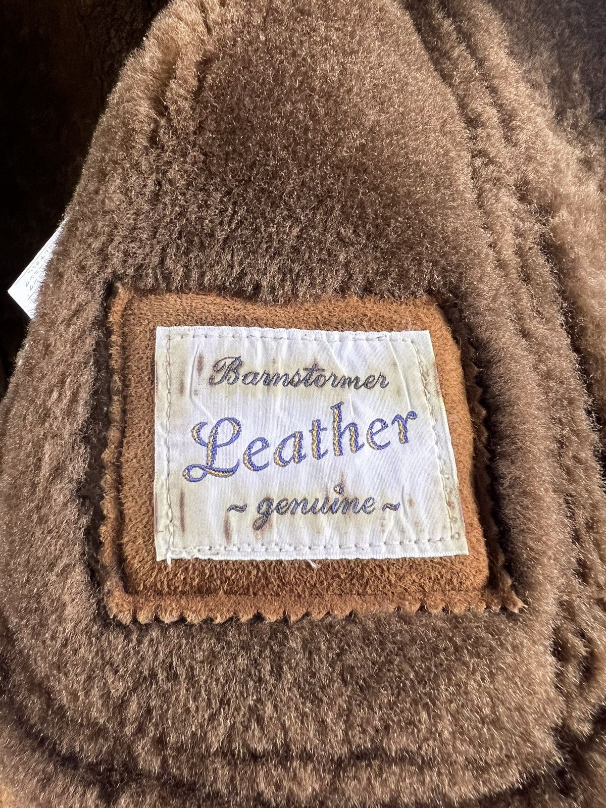 Leather 🔥 Barnstormer DUFFLE CROP JACKET LEATHER GENUINE FUR COLLAR Size S / US 4 / IT 40 - 8 Thumbnail