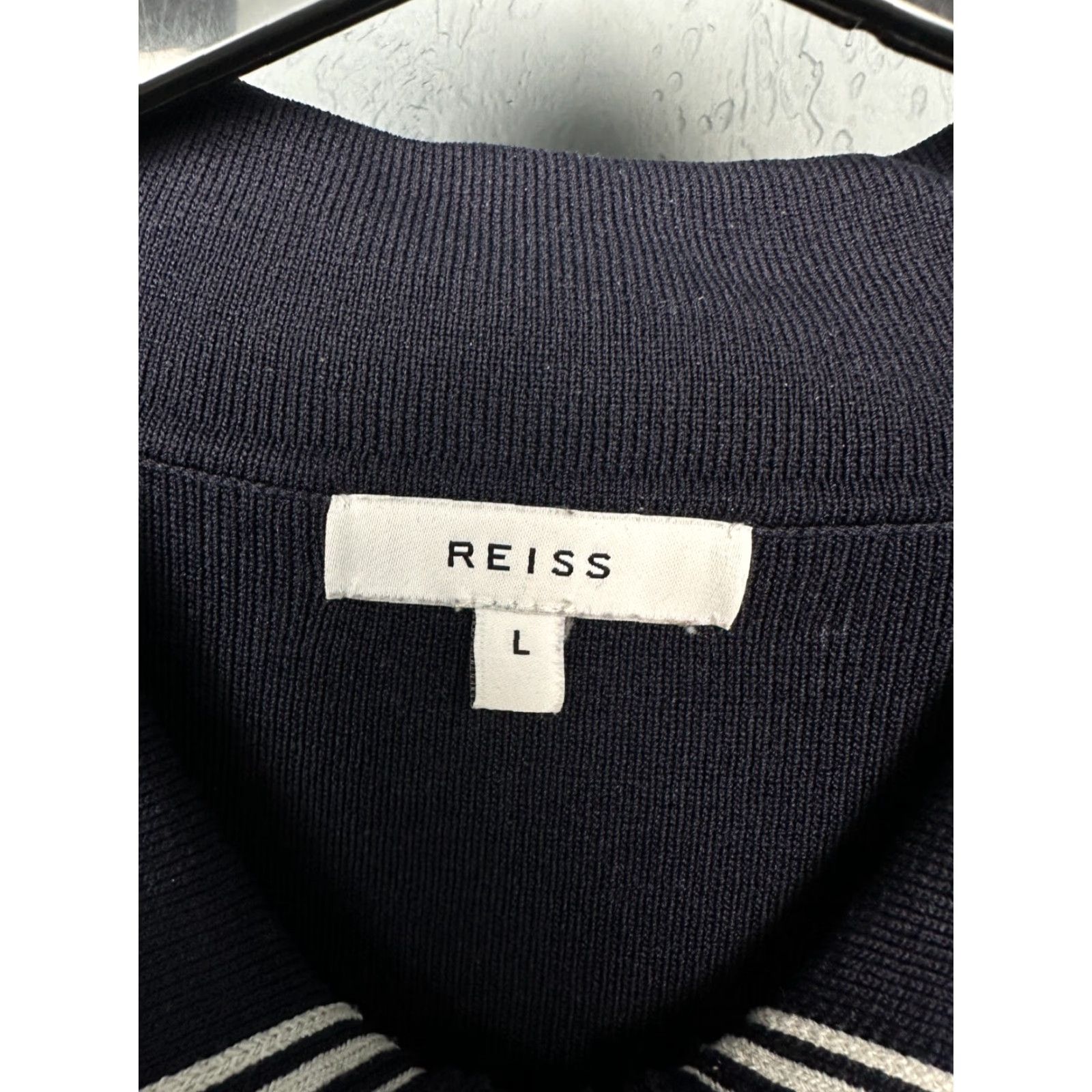 Reiss Reiss Polo Shirt Knit Mens Size L Blue Polo Shirt Mens L Blue Knit Polo Reiss Size US L / EU 52-54 / 3 - 3 Thumbnail