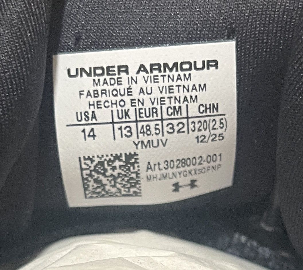 Under Armour SIZE 14 MEN - Under Armour Sonic 7 Black Gum Size US 14 / EU 47 - 7 Thumbnail