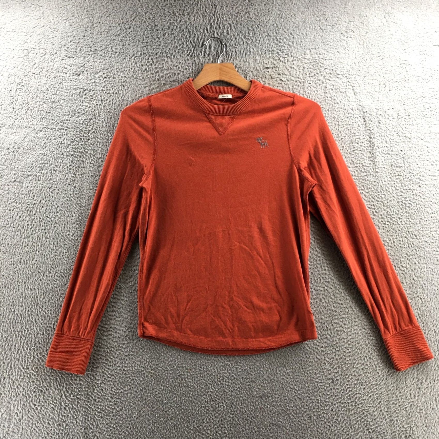 Abercrombie & Fitch Abercrombie & Fitch Muscle Sweatshirt Mens L Orange Cotton Long Sleeve Crew Neck Size US L / EU 52-54 / 3 - 2 Thumbnail