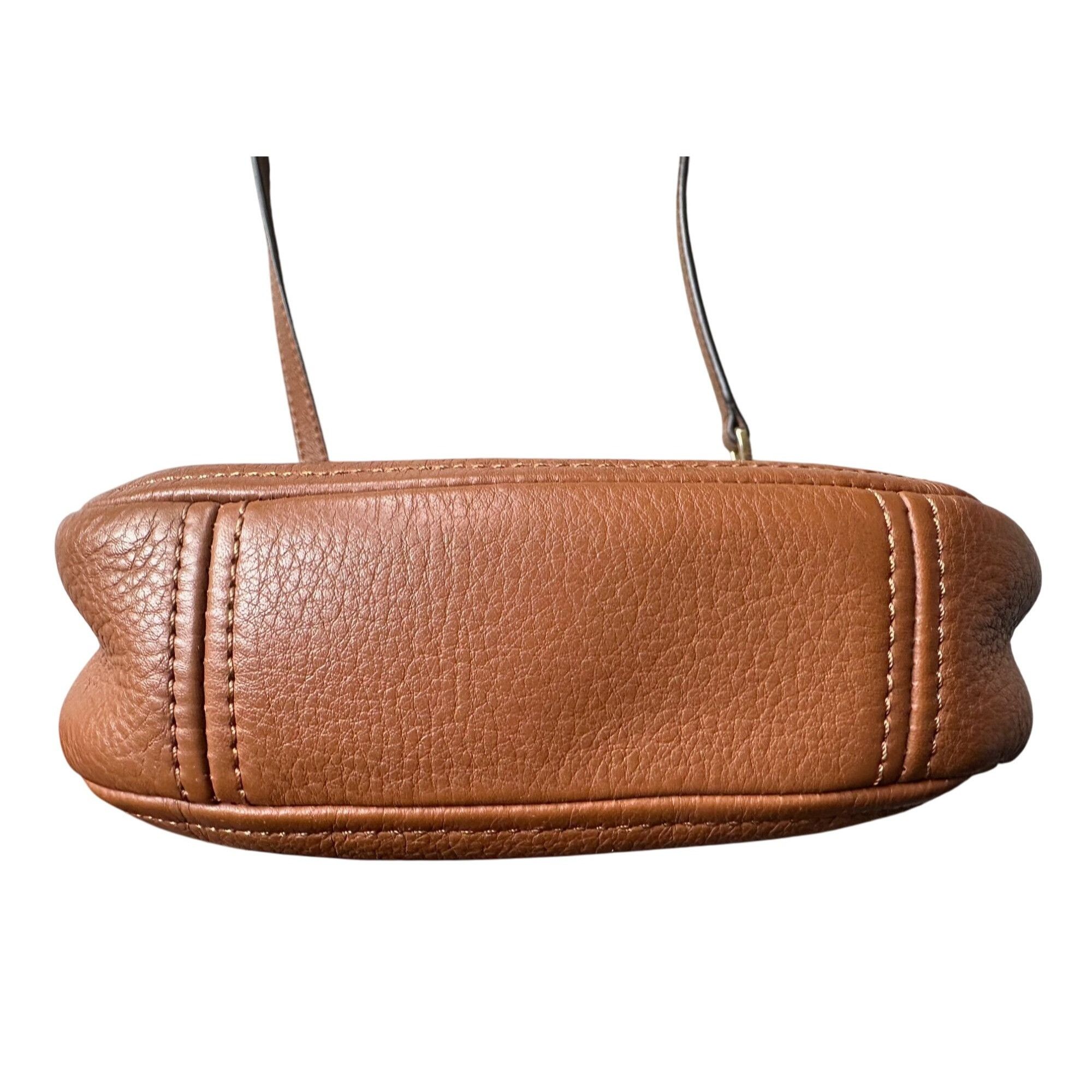 Michael Kors Michael Kors Chestnut Leather Crossbody Bag w Top Flap Pocke Size ONE SIZE - 3 Thumbnail