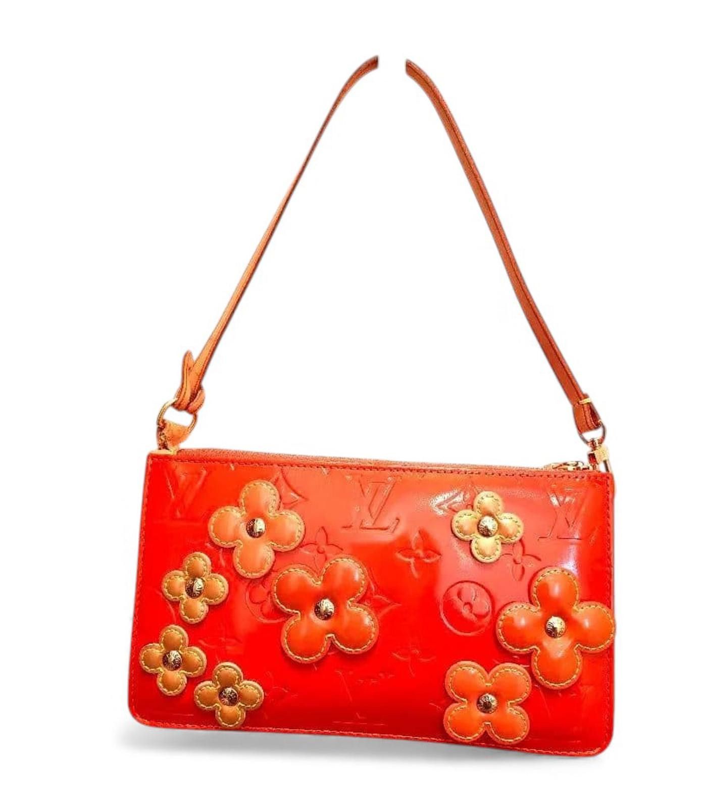 Louis Vuitton Louis Vuitton - Orange Vernis Accessory Pouch Size ONE SIZE - 2 Thumbnail
