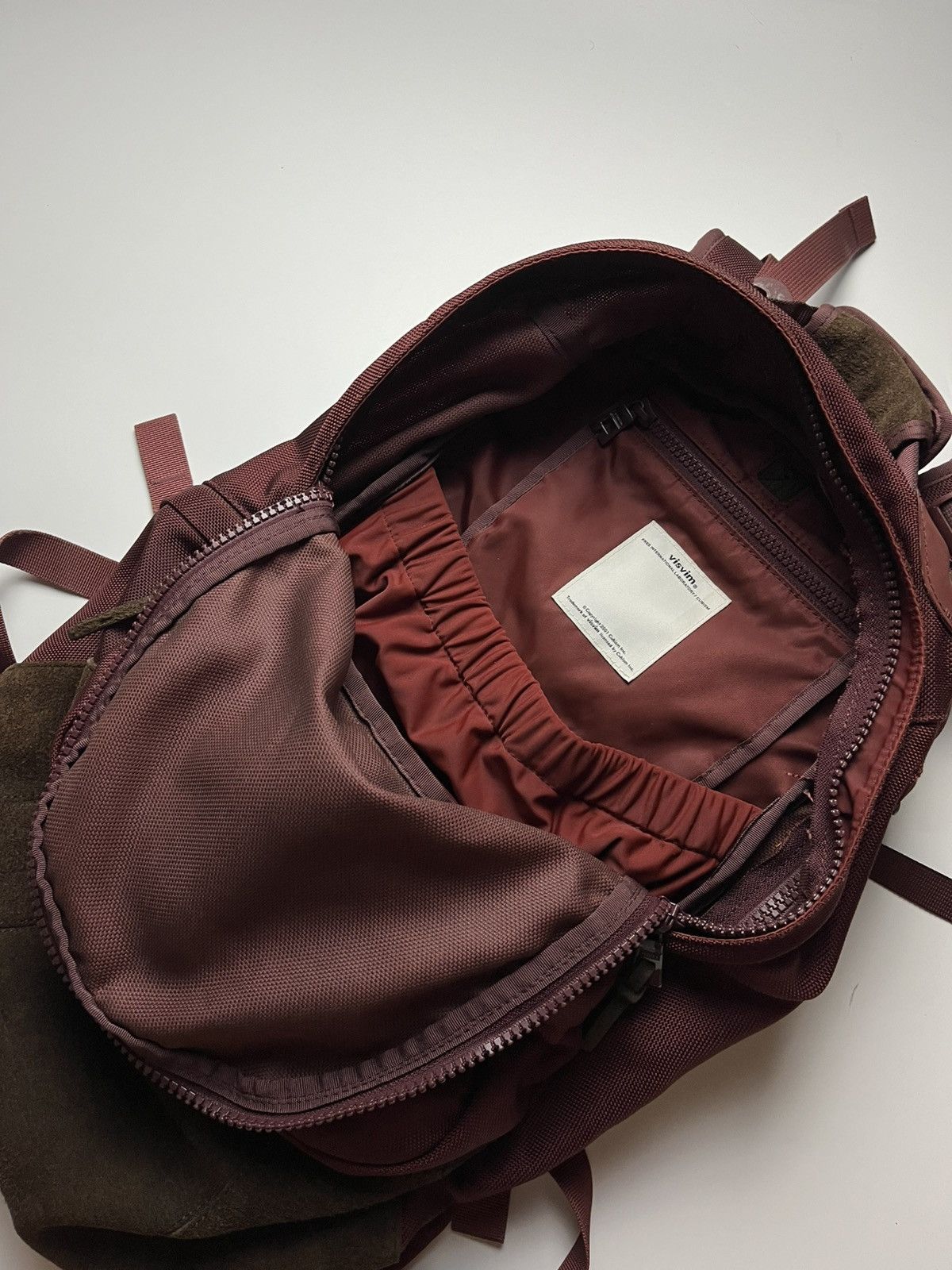 Visvim Visvim SS15 Ballistic Cordura 20L Backpack Burgundy w/ Suede Size ONE SIZE - 19 Thumbnail