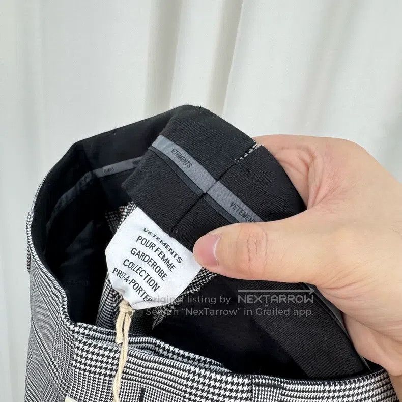 Other Vetements size XS Patchwork logo checkered wool leisure tr Size US 27 - 5 Thumbnail