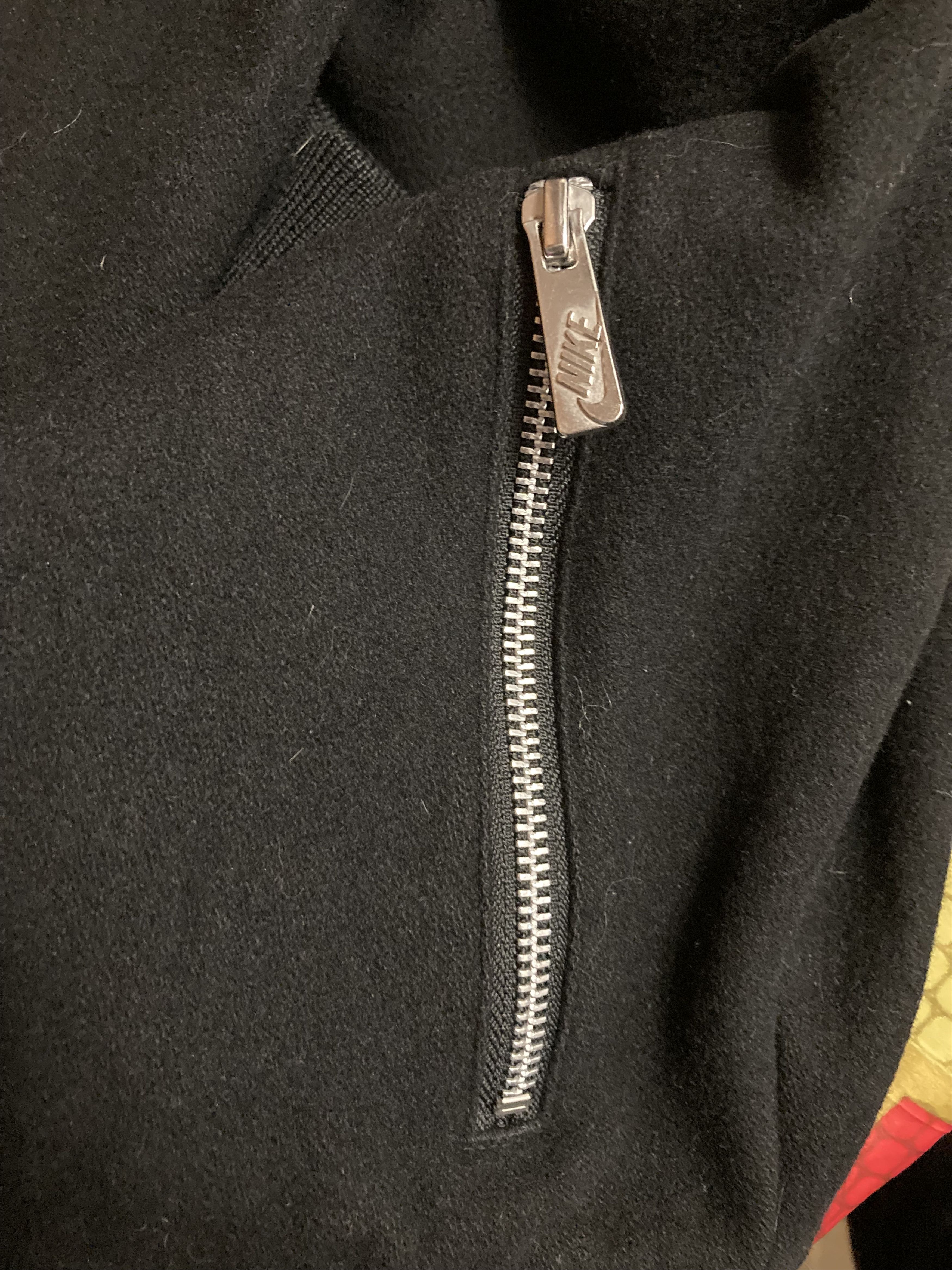 Nike × Vintage Vintage Nike Bomber Hooded Jacket Wool Black Insulated Size US M / EU 48-50 / 2 - 4 Thumbnail