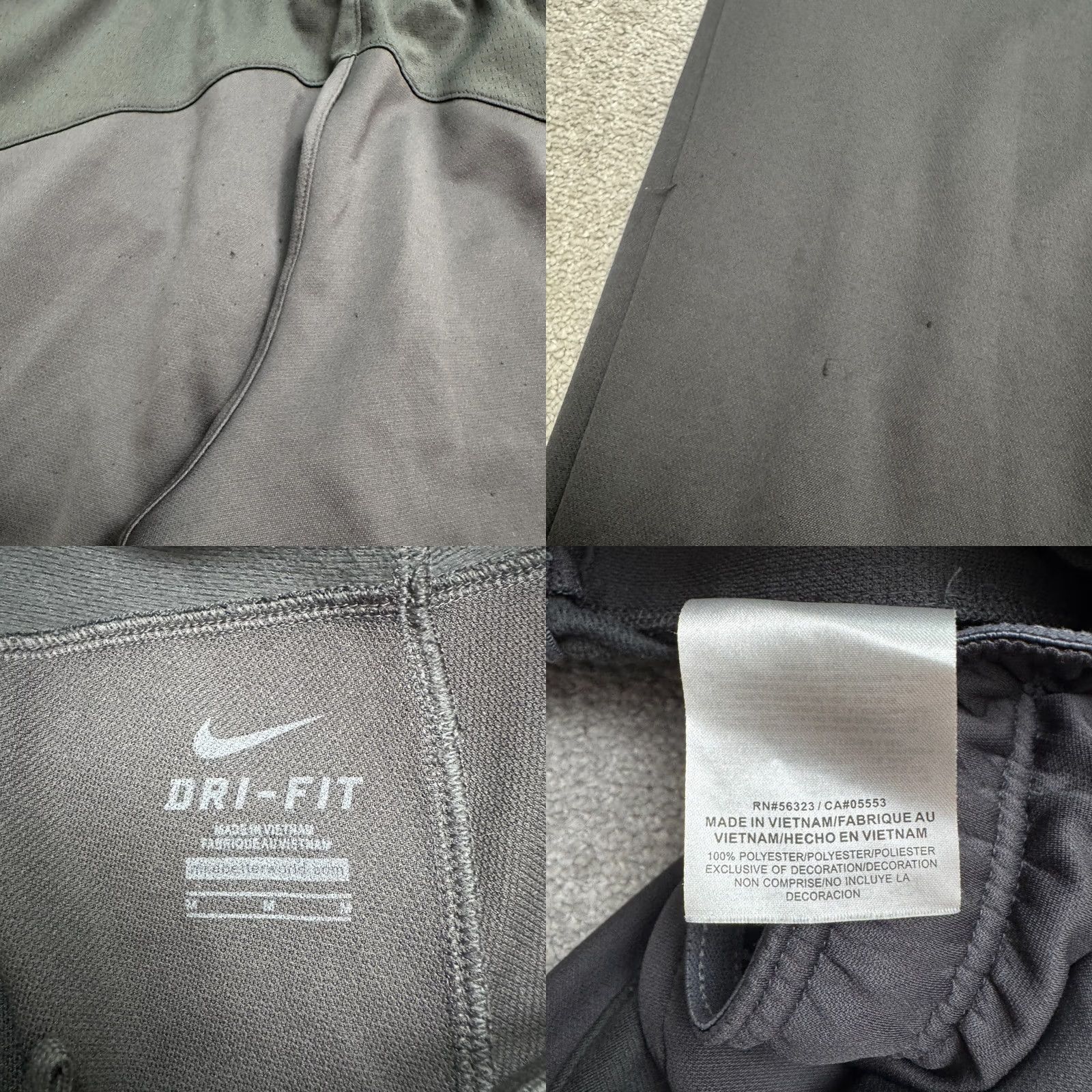 Nike Nike Dri-Fit Squad 14 Sideline Training Track Pants Mens Medium Black Ankle Zip Size US 31 - 9 Thumbnail