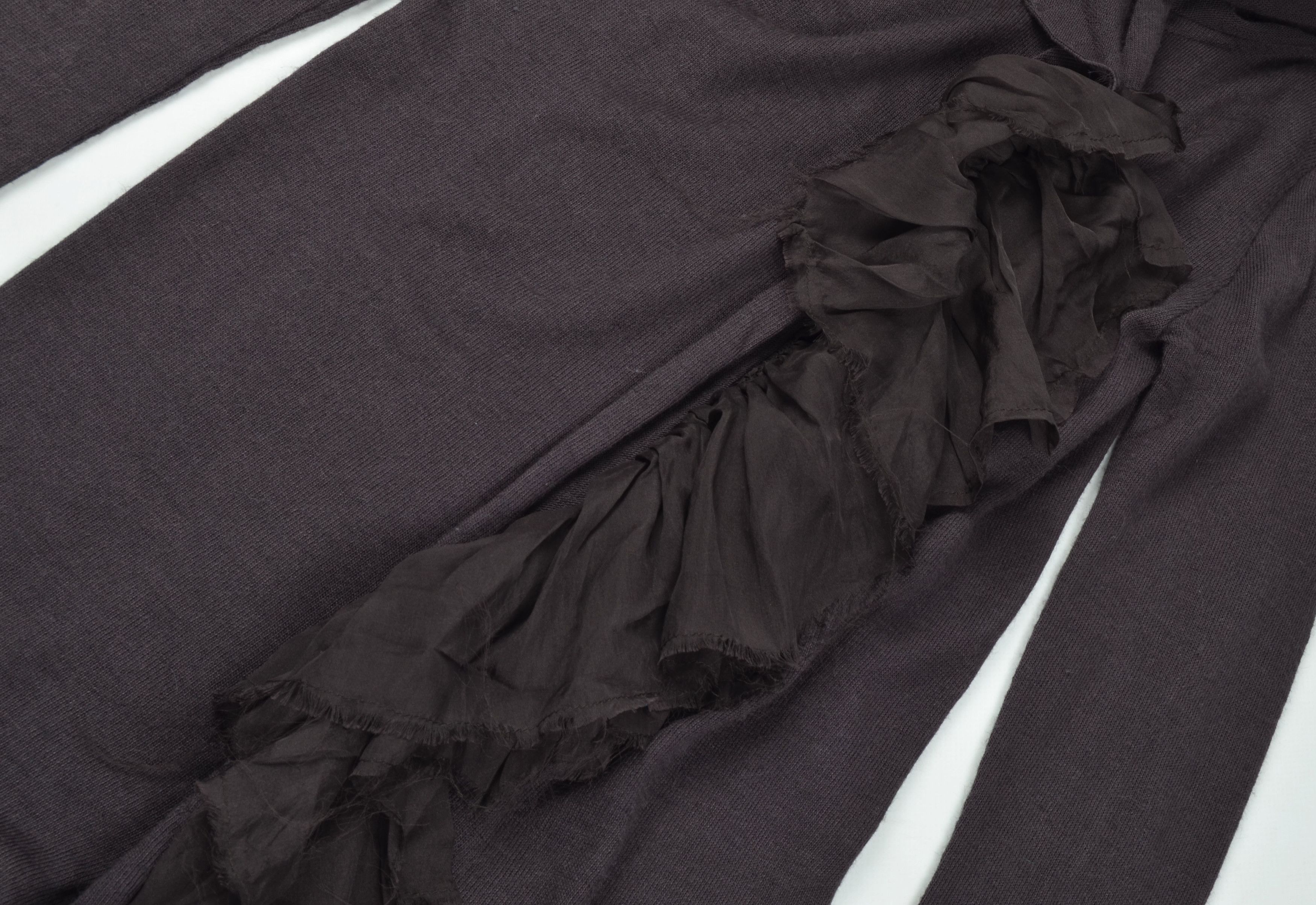 Other Kaos Dark Brown Knit Long Sleeve Dress with Ruffle Scarf Size M / US 6-8 / IT 42-44 - 6 Thumbnail