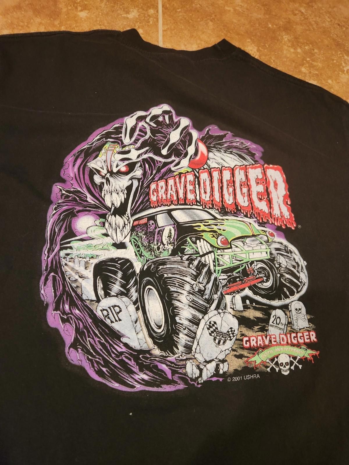 Vintage RARE Vintage Y2K Grave Digger 20 Anniversary Shirt Men's XL Size US XL / EU 56 / 4 - 4 Thumbnail